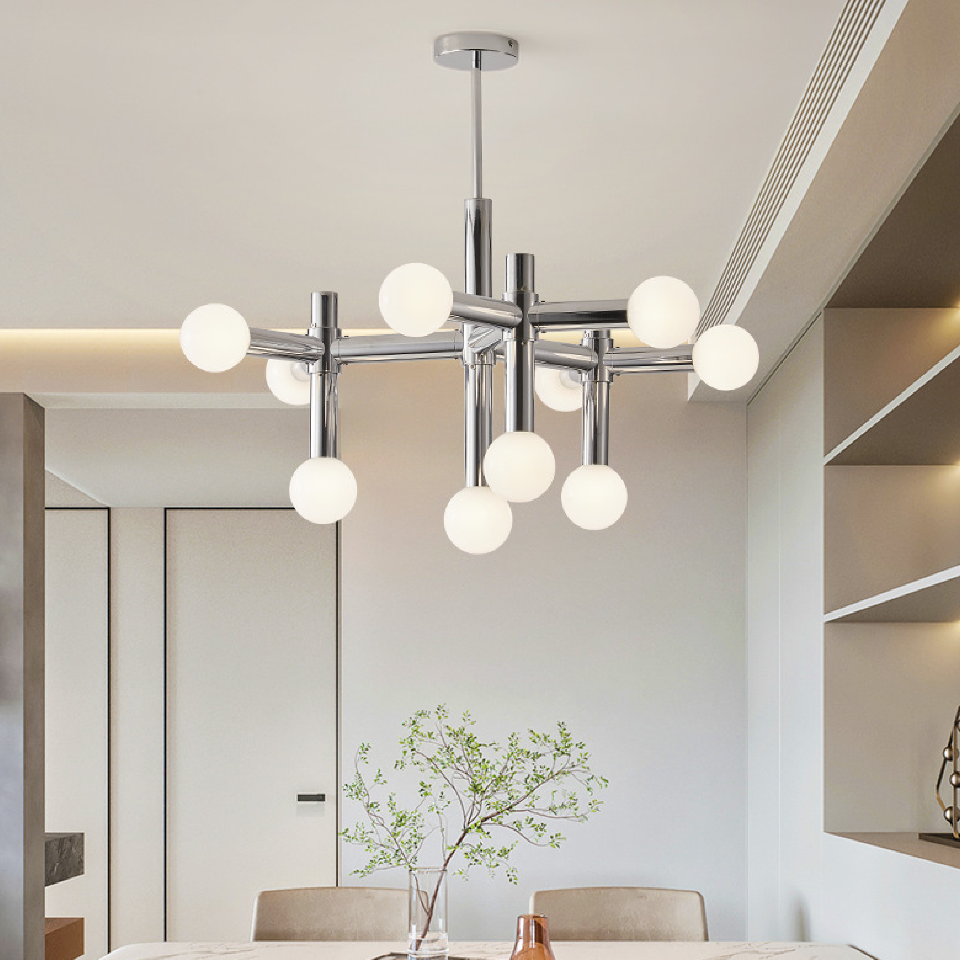 Metal Bauhaus Chandelier