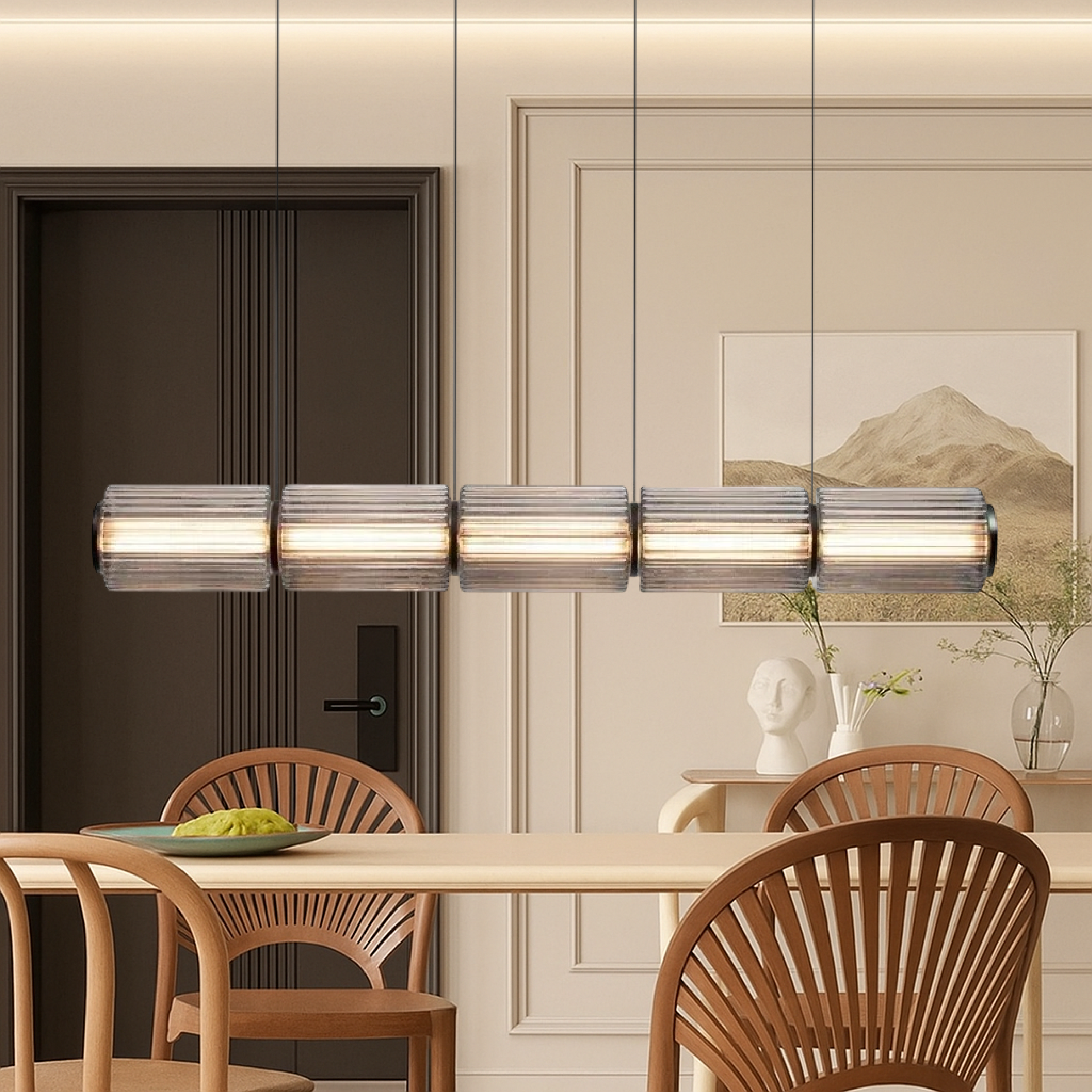Cylinder Glass Pendant Lamp