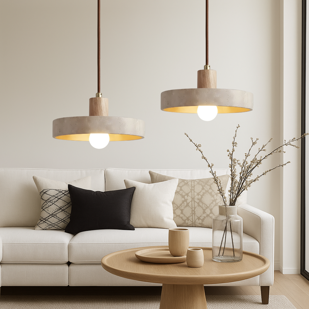 Travertine Bauhaus Pendant Light