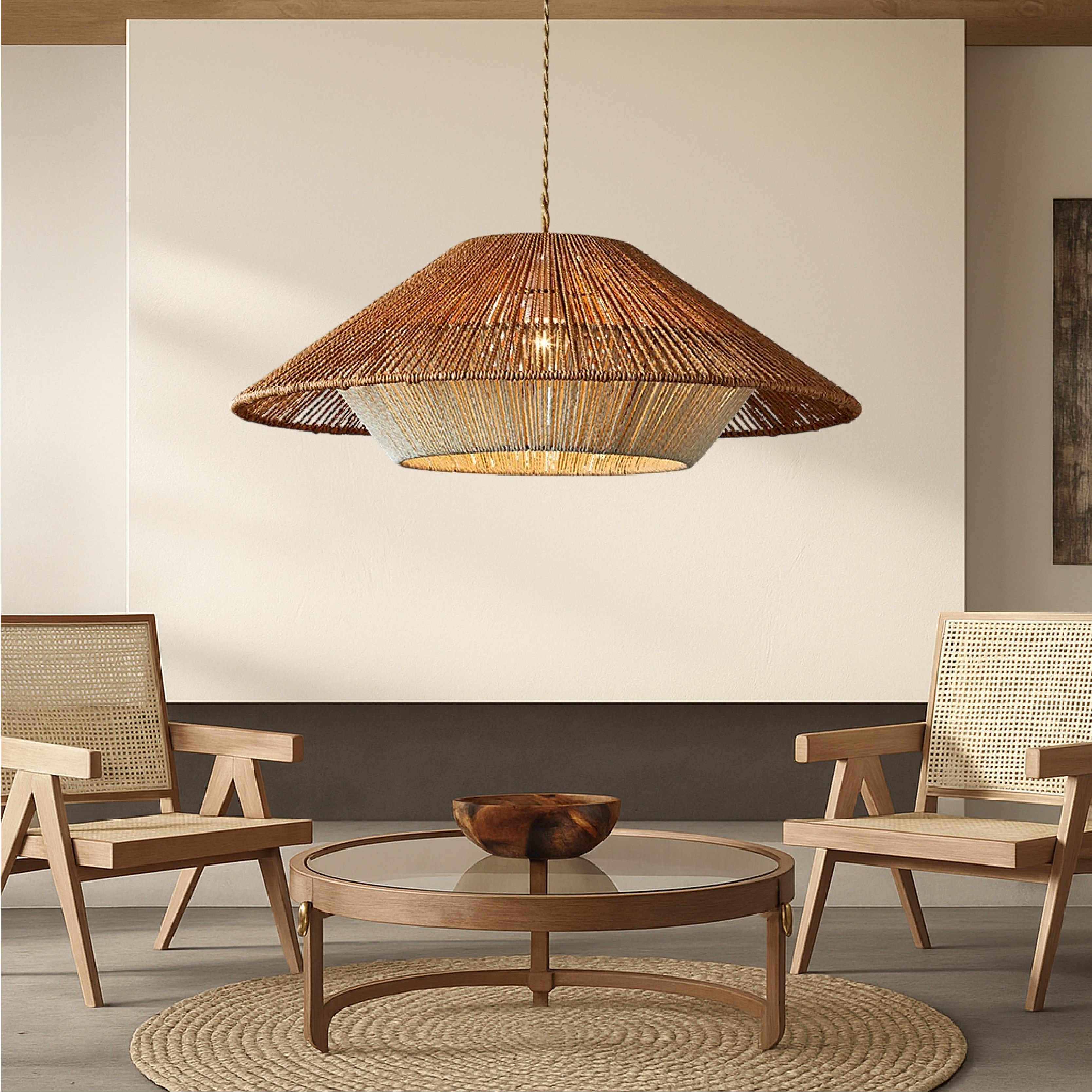 Bamboo Woven Pendant Light