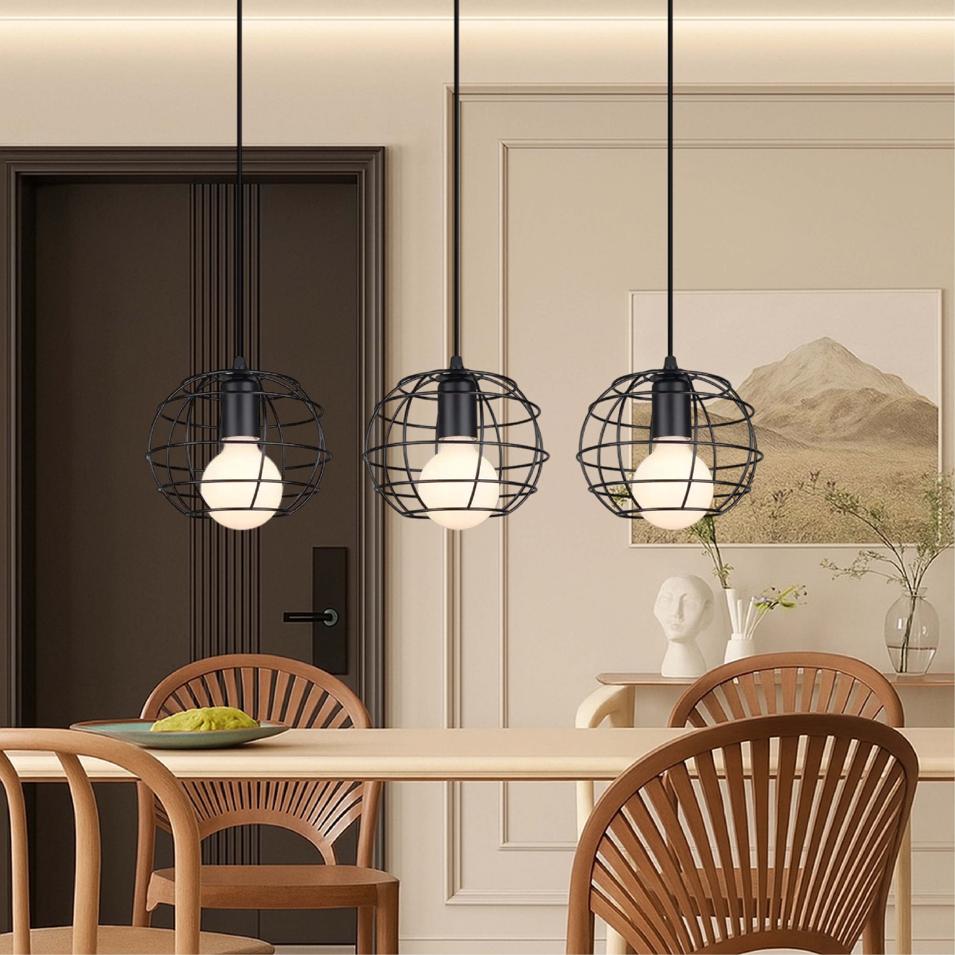 Dining Table Nuo's 3 Heads Pendant Light