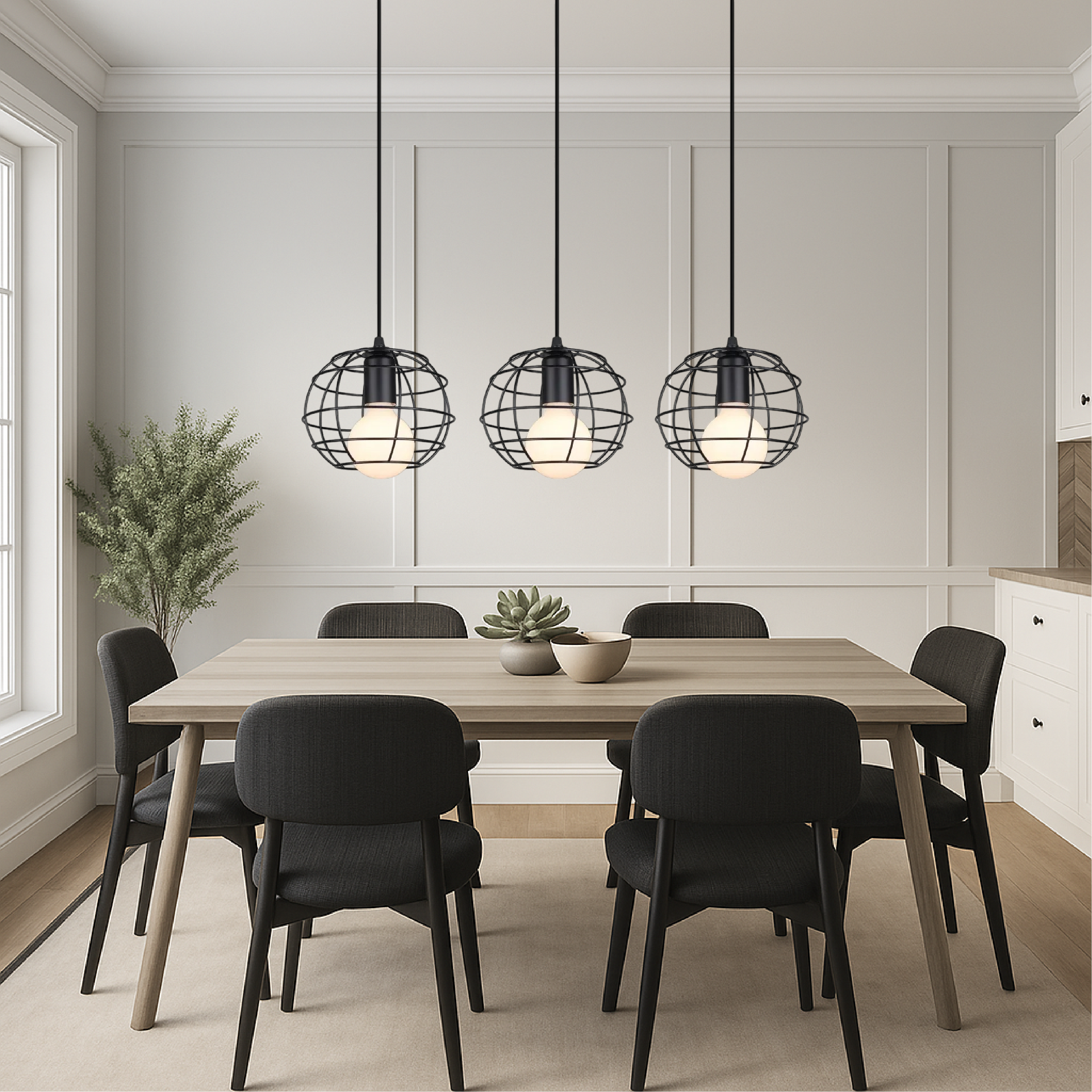 Dining Table Nuo's 3 Heads Pendant Light