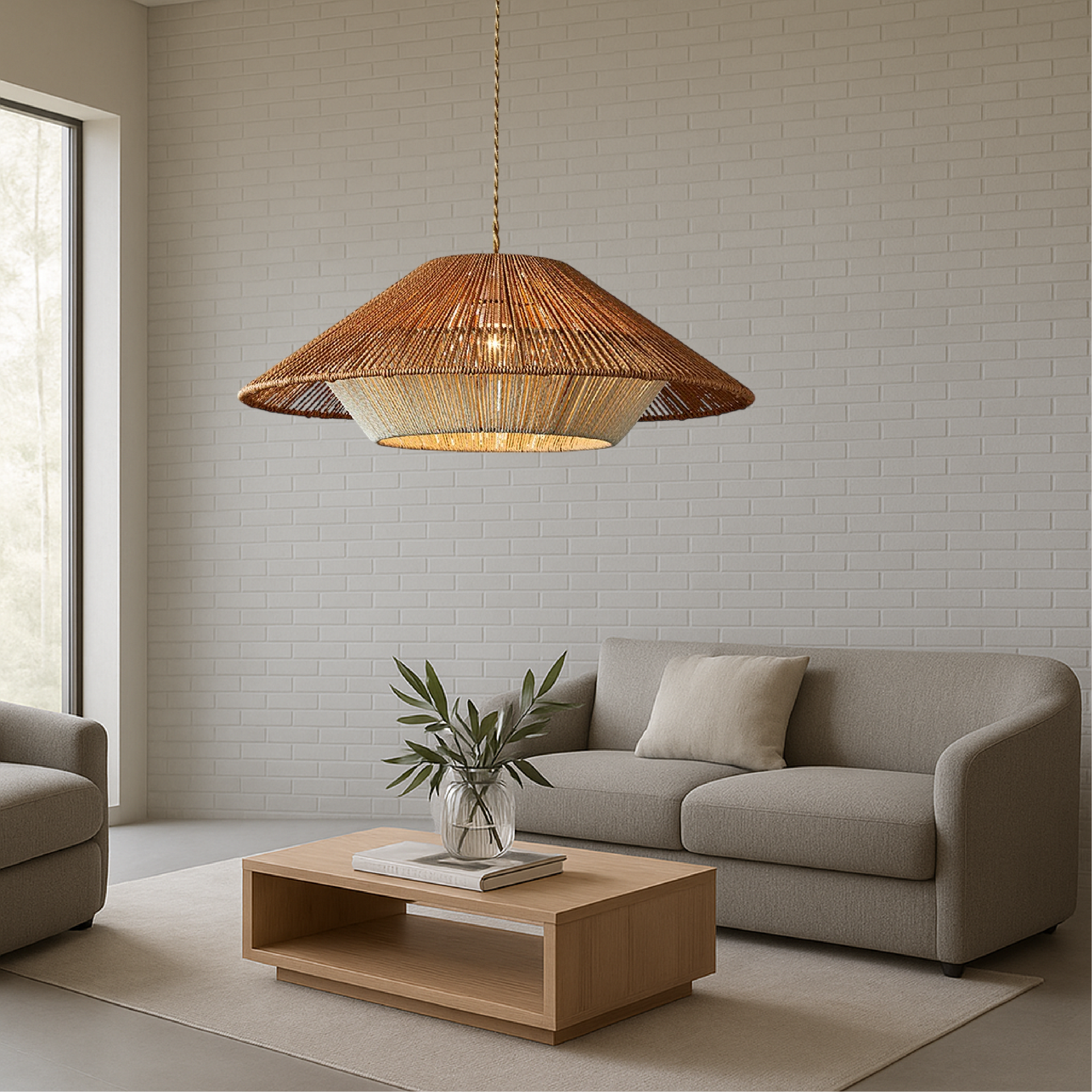 Bamboo Woven Pendant Light