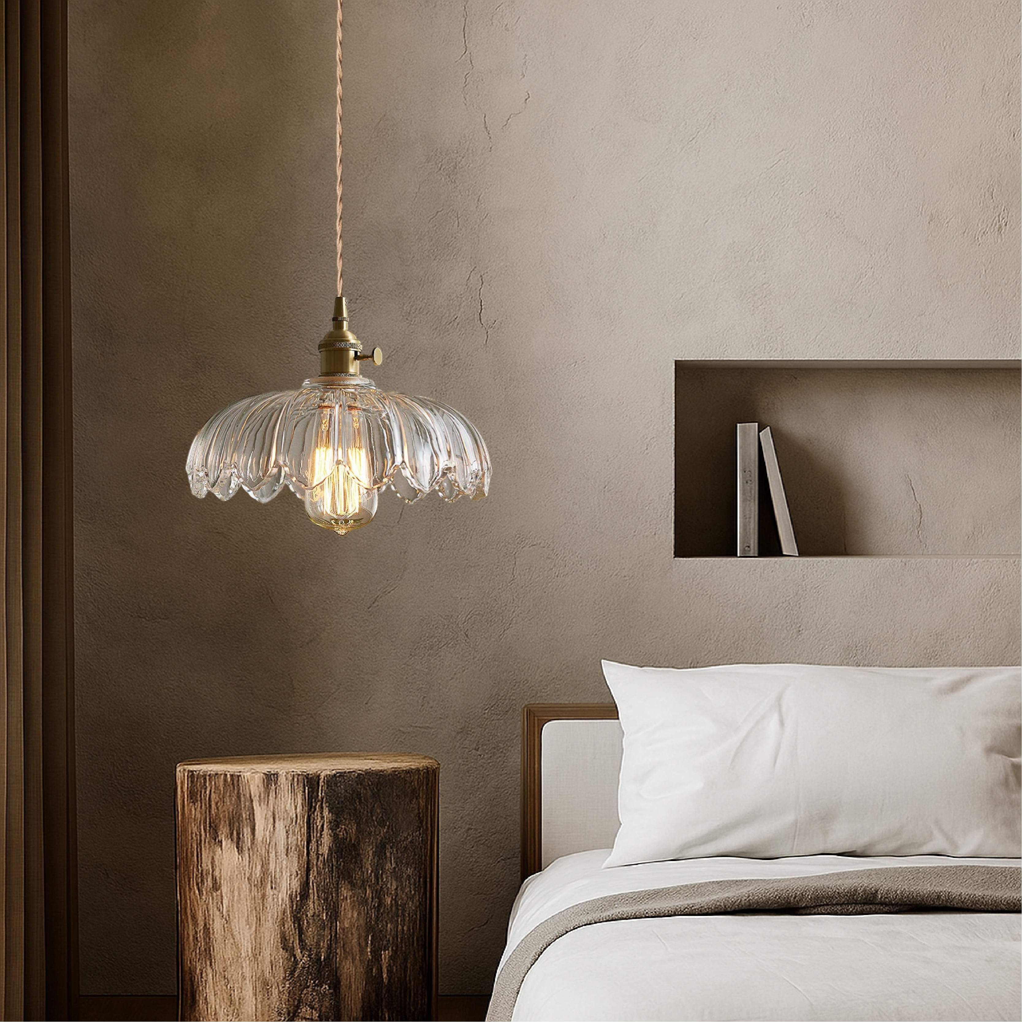 Glass Flower Pendant Light