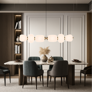 White Glass Bar Pendant Light