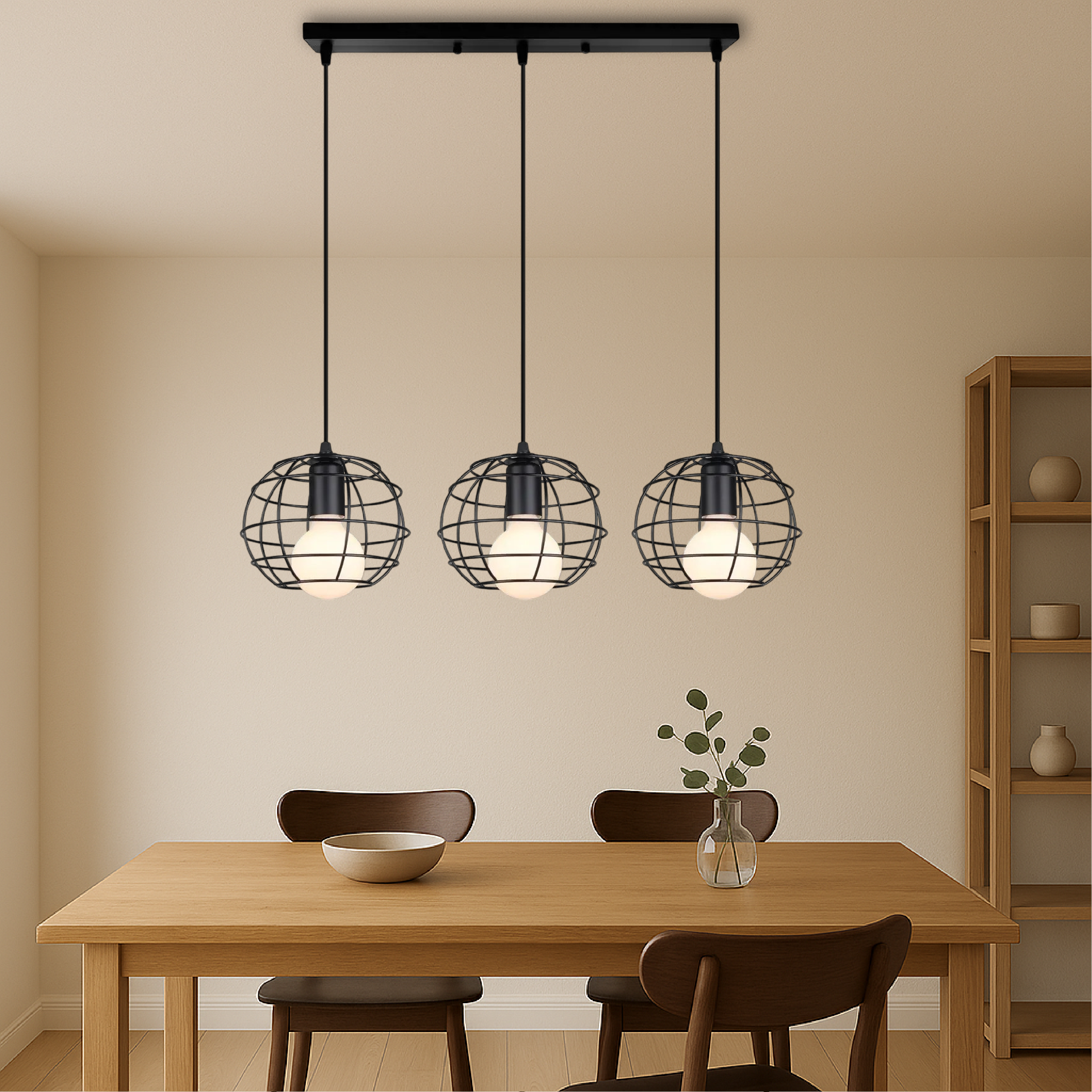Dining Table Nuo's 3 Heads Pendant Light