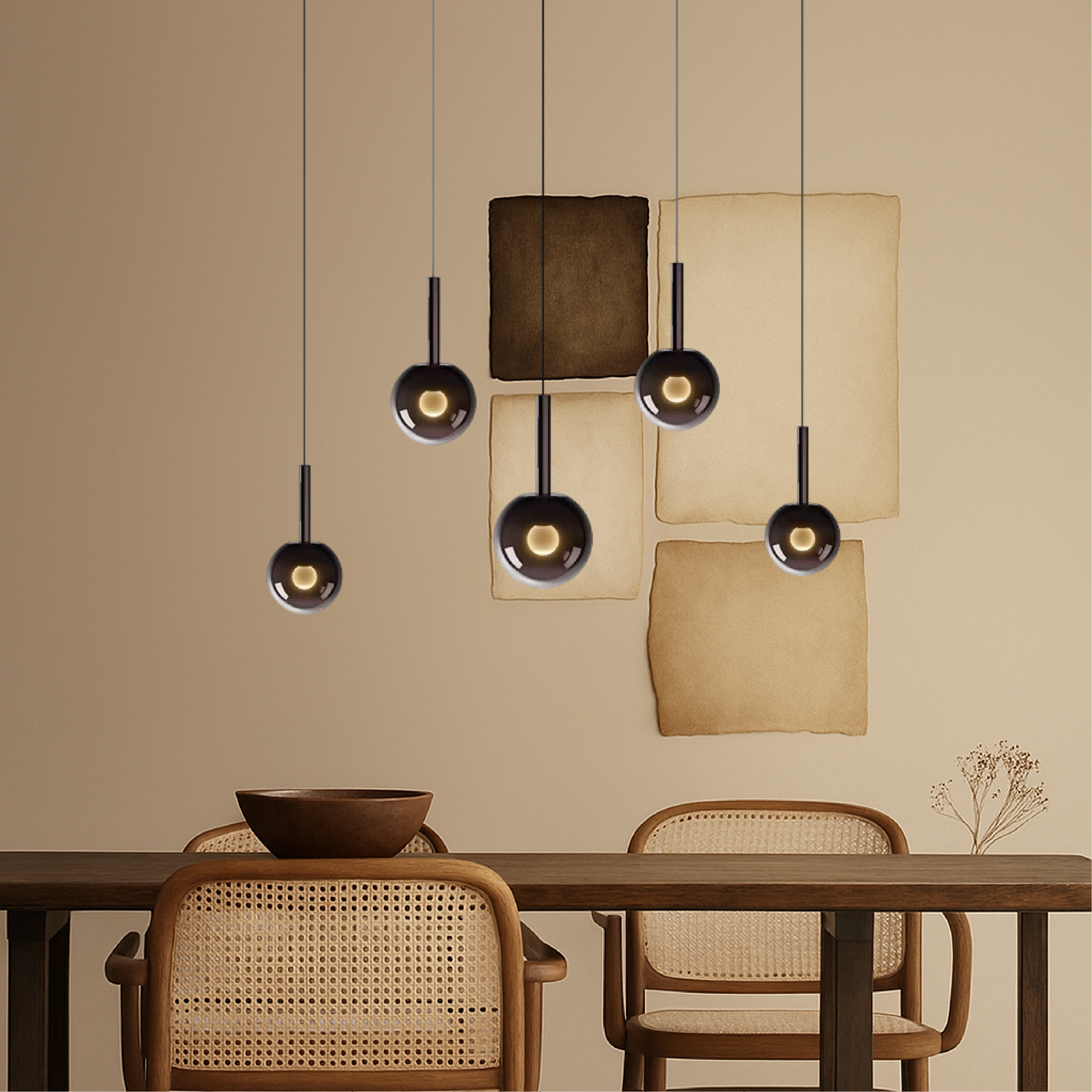 Scandinavian Glass Pendant Light