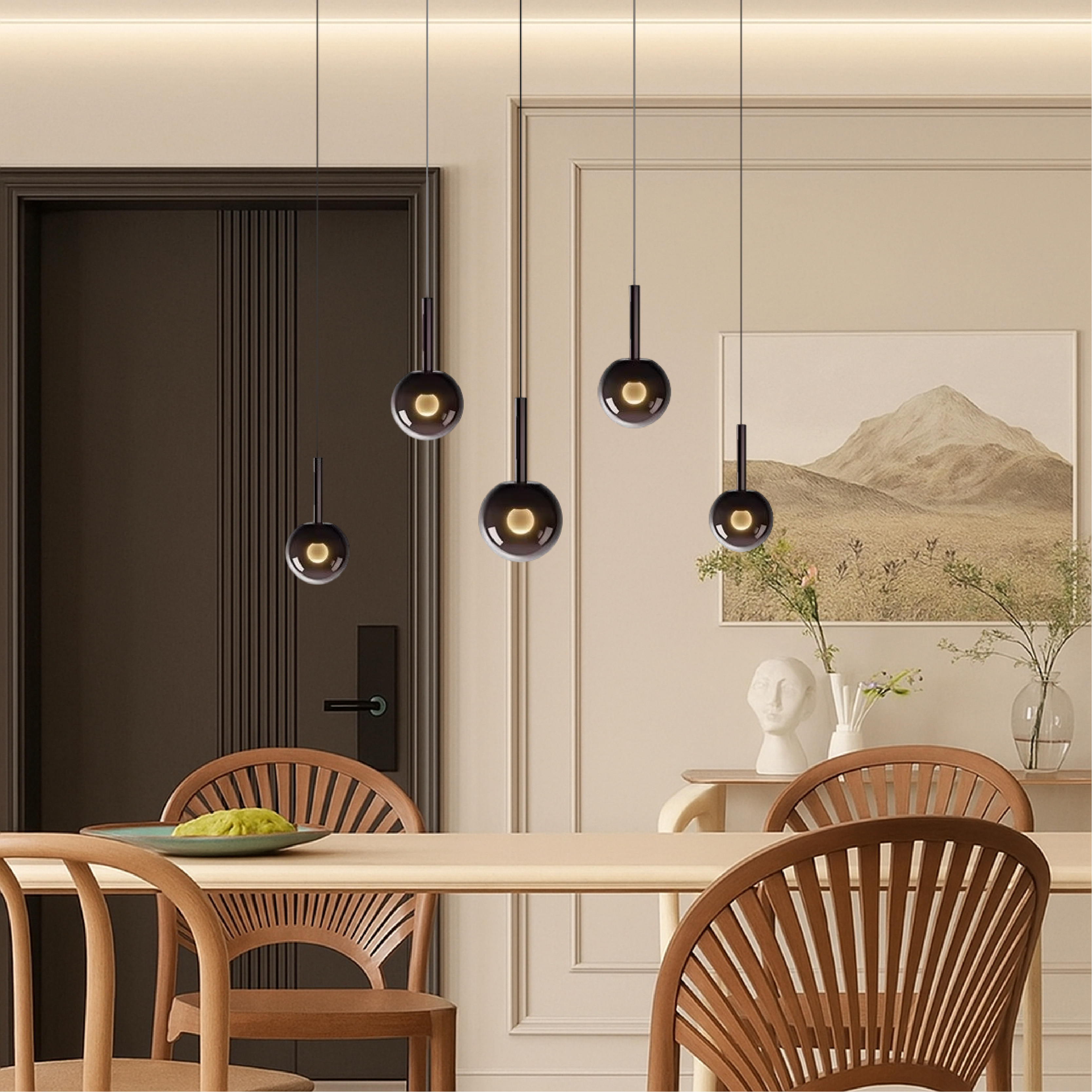 Scandinavian Glass Pendant Light