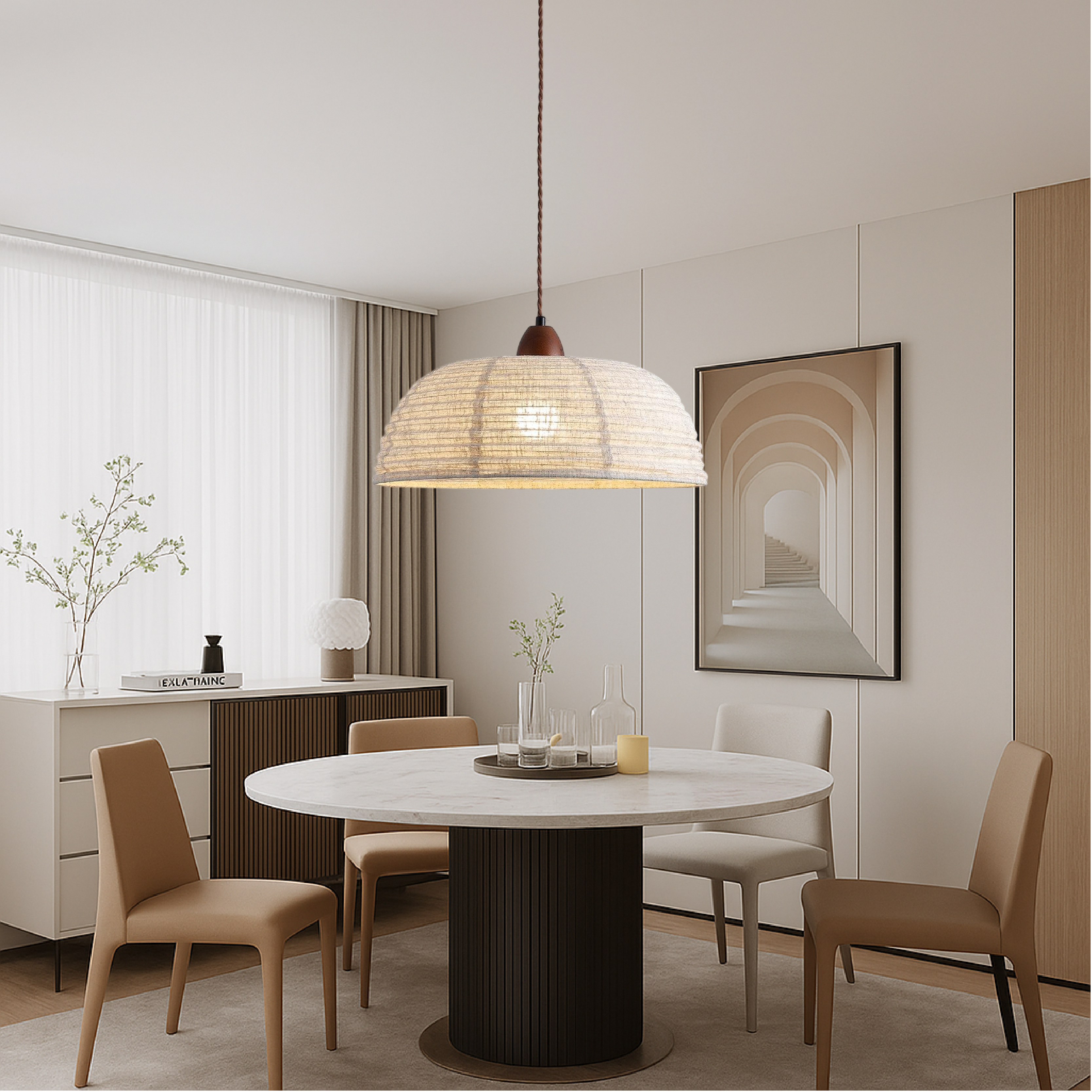 Fabric Pendant Light