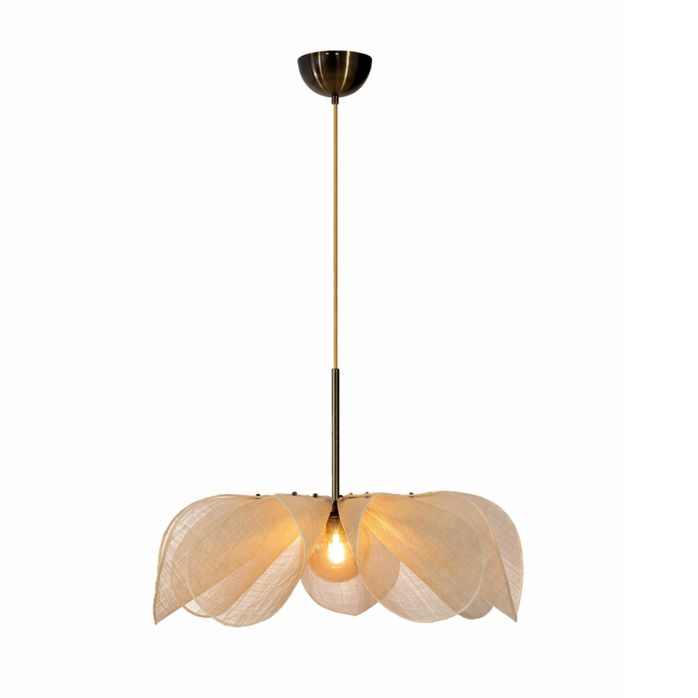 Lampa wisząca z tkaniny w stylu vintage