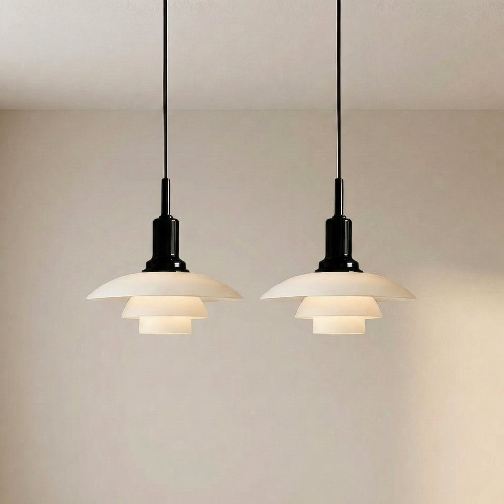 Lampada a sospensione di design danese a 2/3 teste