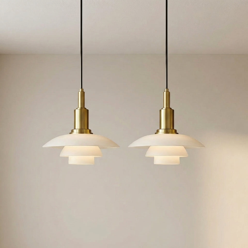 Lampada a sospensione di design danese a 2/3 teste