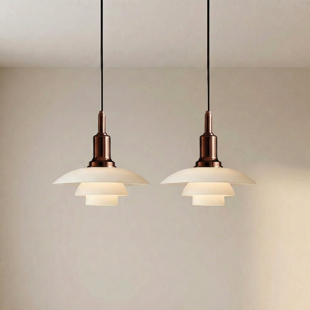 Lampada a sospensione di design danese a 2/3 teste