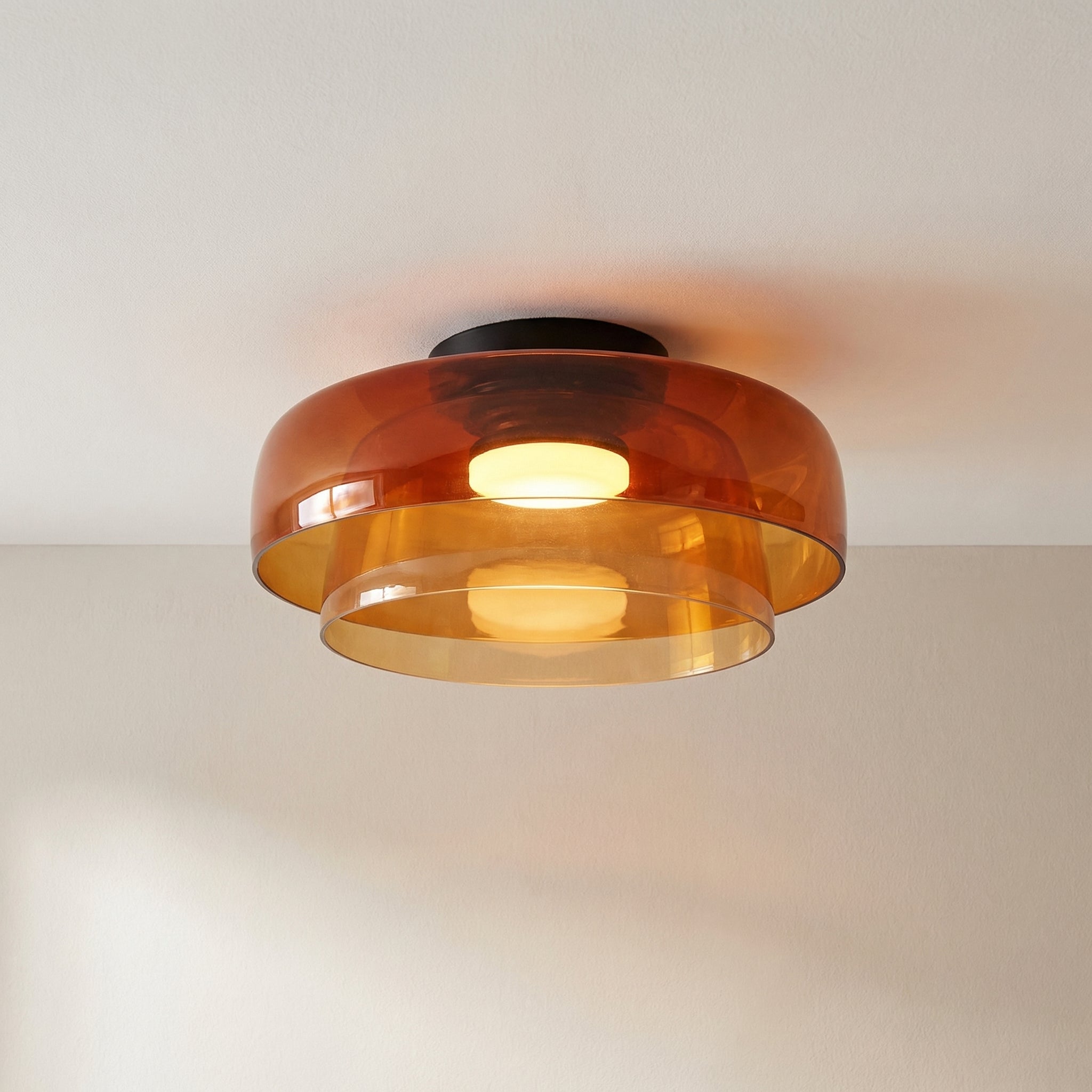 Lampada da soffitto a strati in vetro Nordic Bauhaus