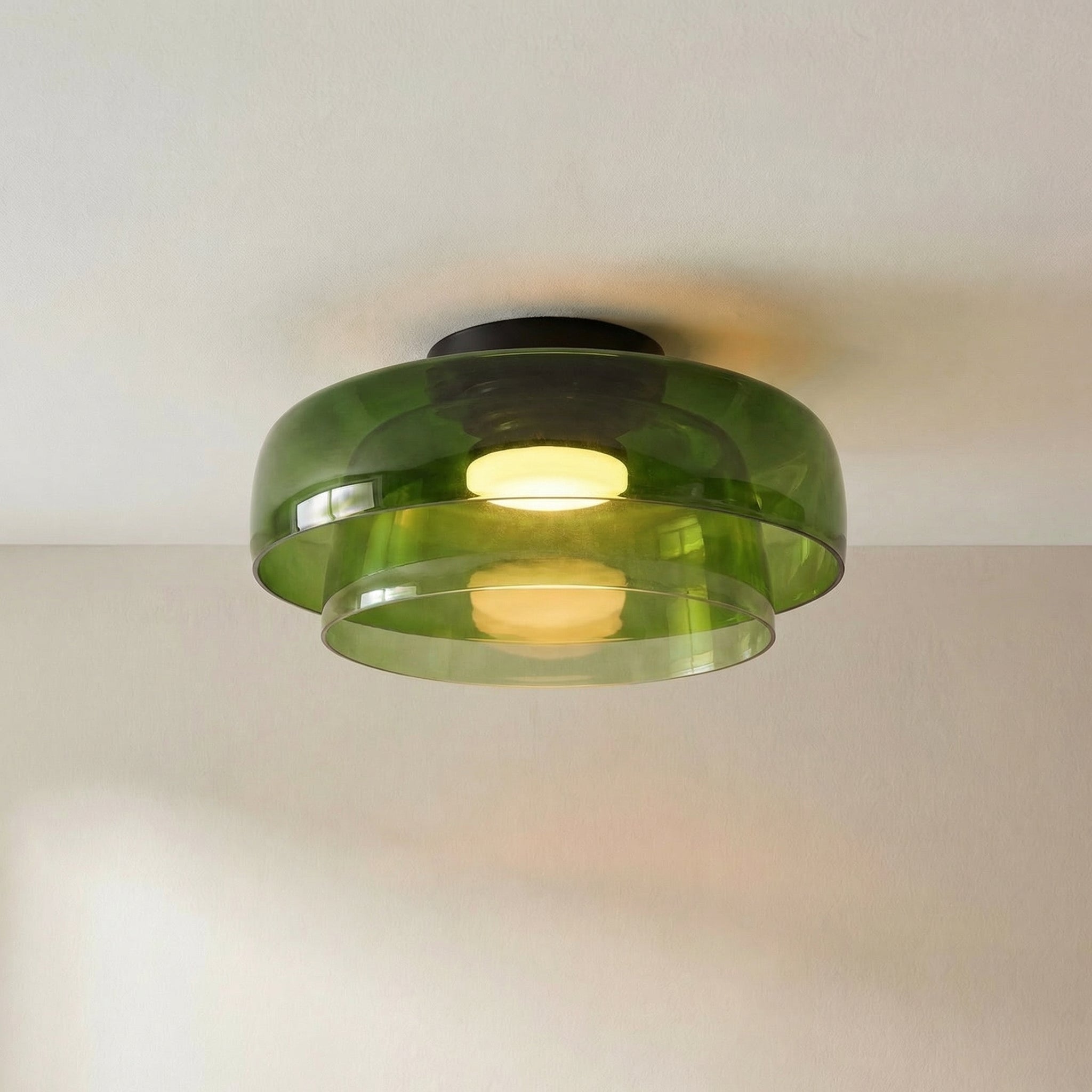 Lampada da soffitto a strati in vetro Nordic Bauhaus