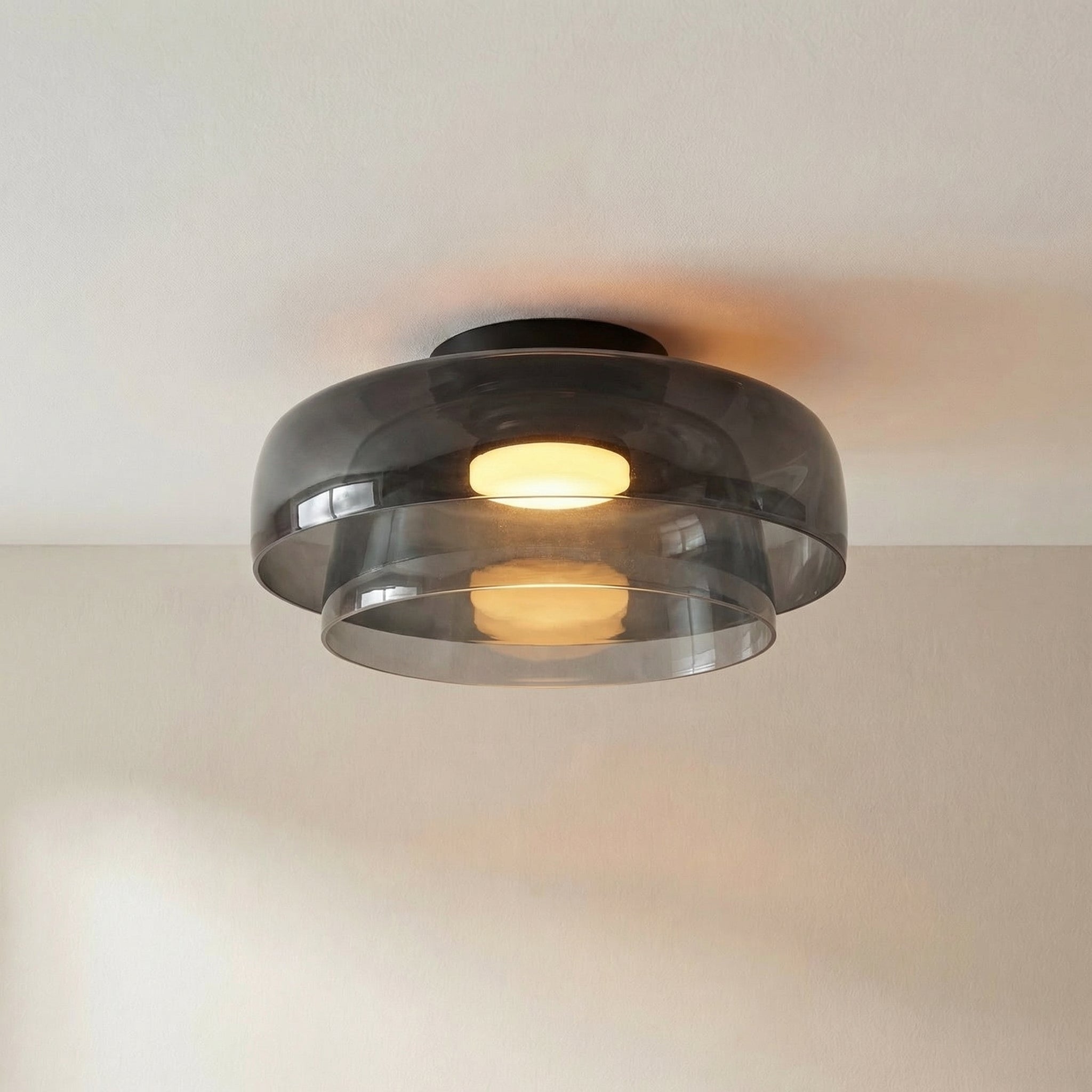 Lampada da soffitto a strati in vetro Nordic Bauhaus