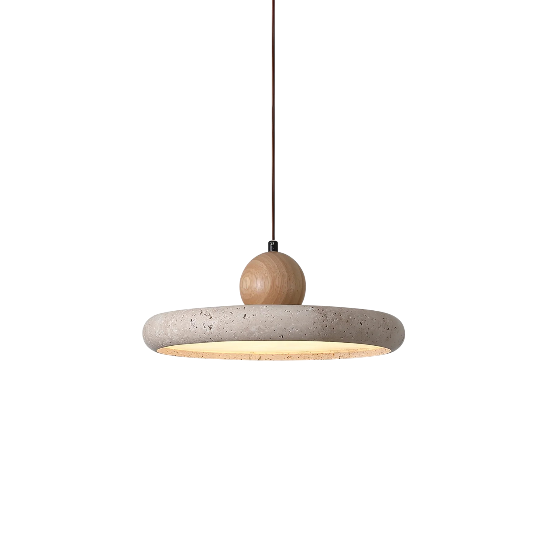 Travertine Wood Pendant Light