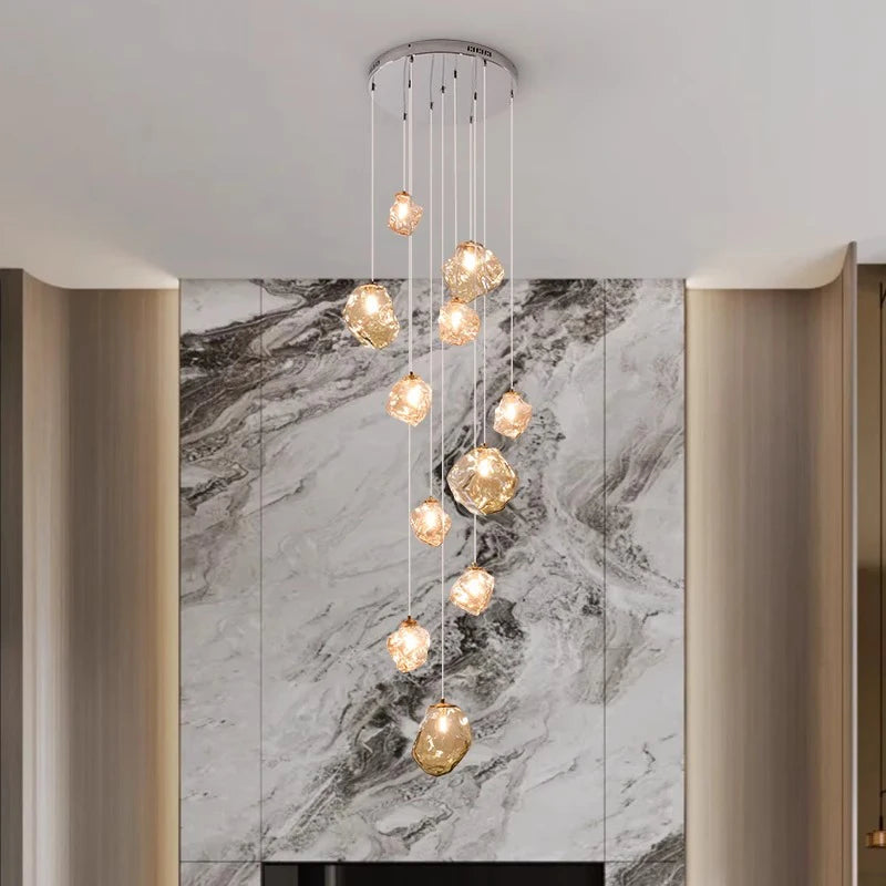 Nordic Villa Staircase Chandelier