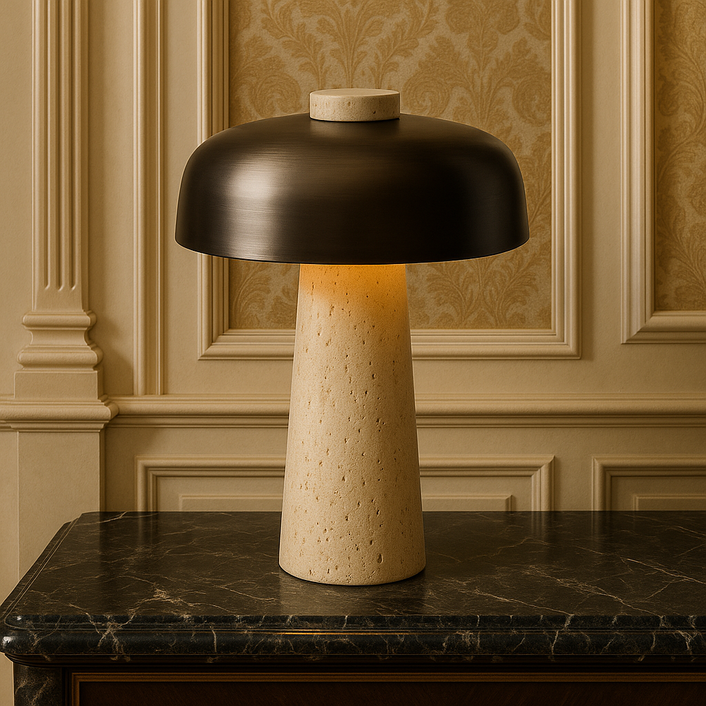 Travertine Table Lamp