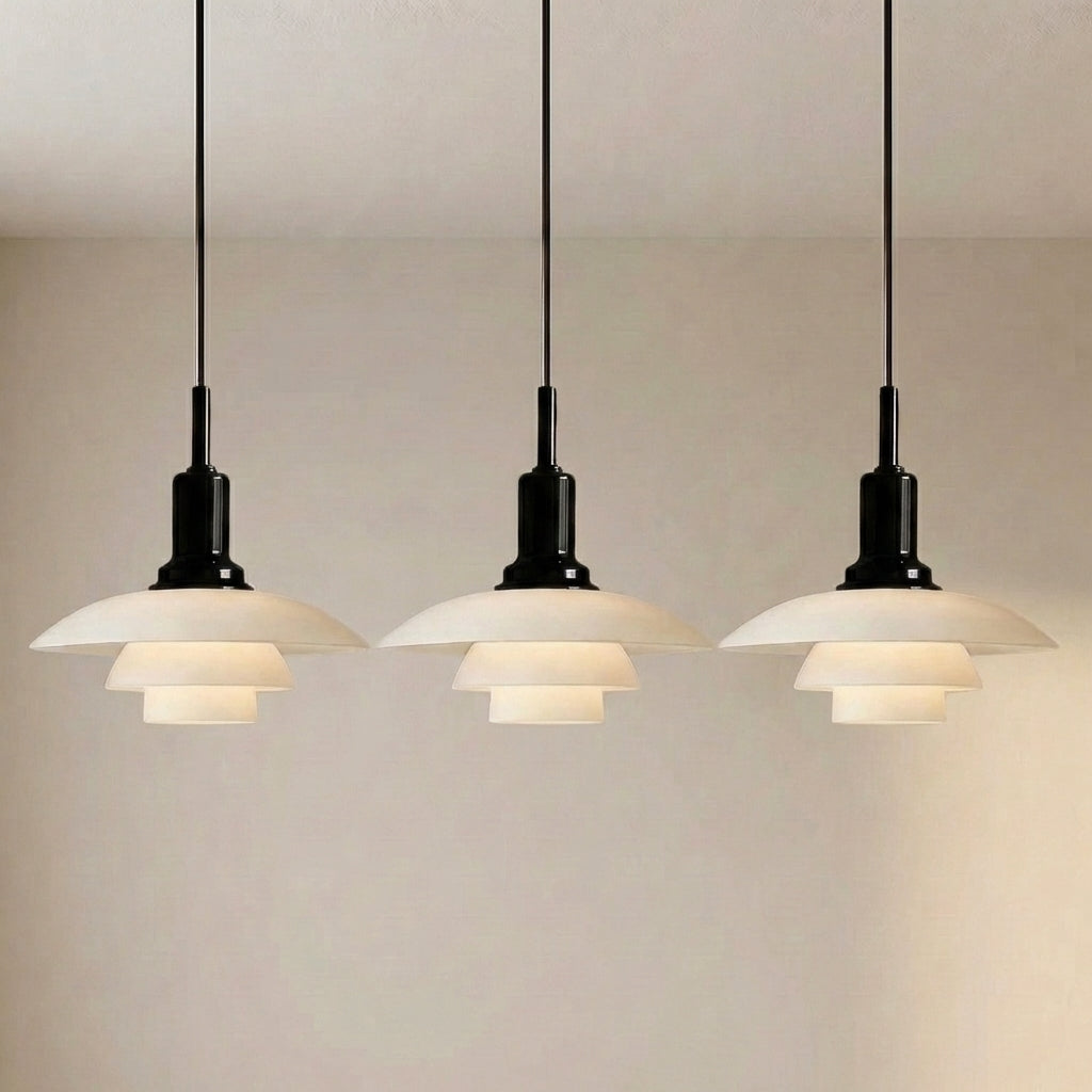 Lampada a sospensione di design danese a 2/3 teste
