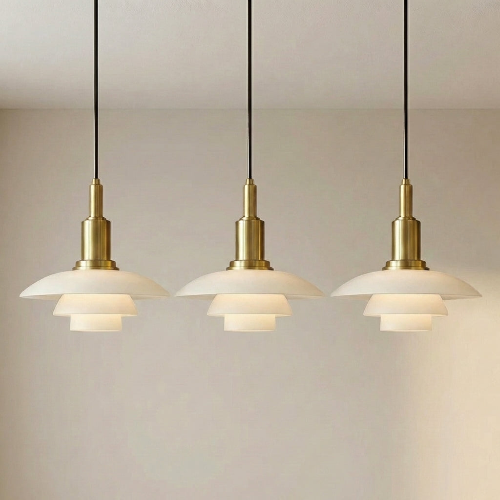 Lampada a sospensione di design danese a 2/3 teste