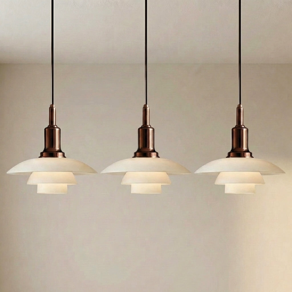 Lampada a sospensione di design danese a 2/3 teste