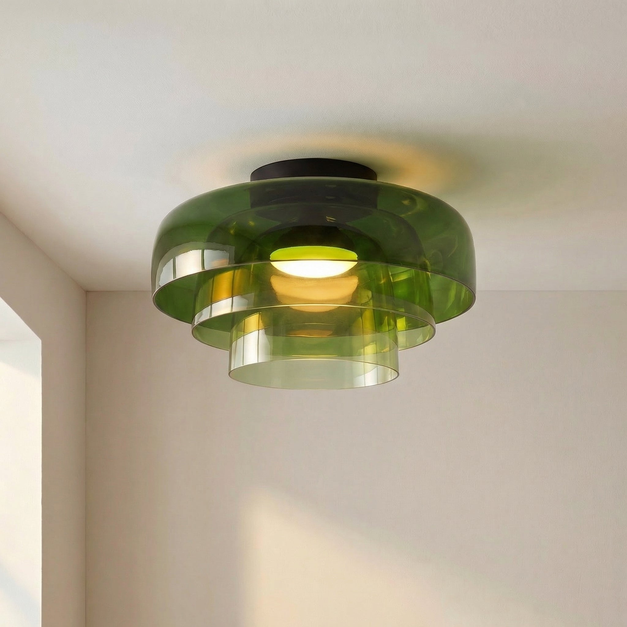 Lampada da soffitto a strati in vetro Nordic Bauhaus