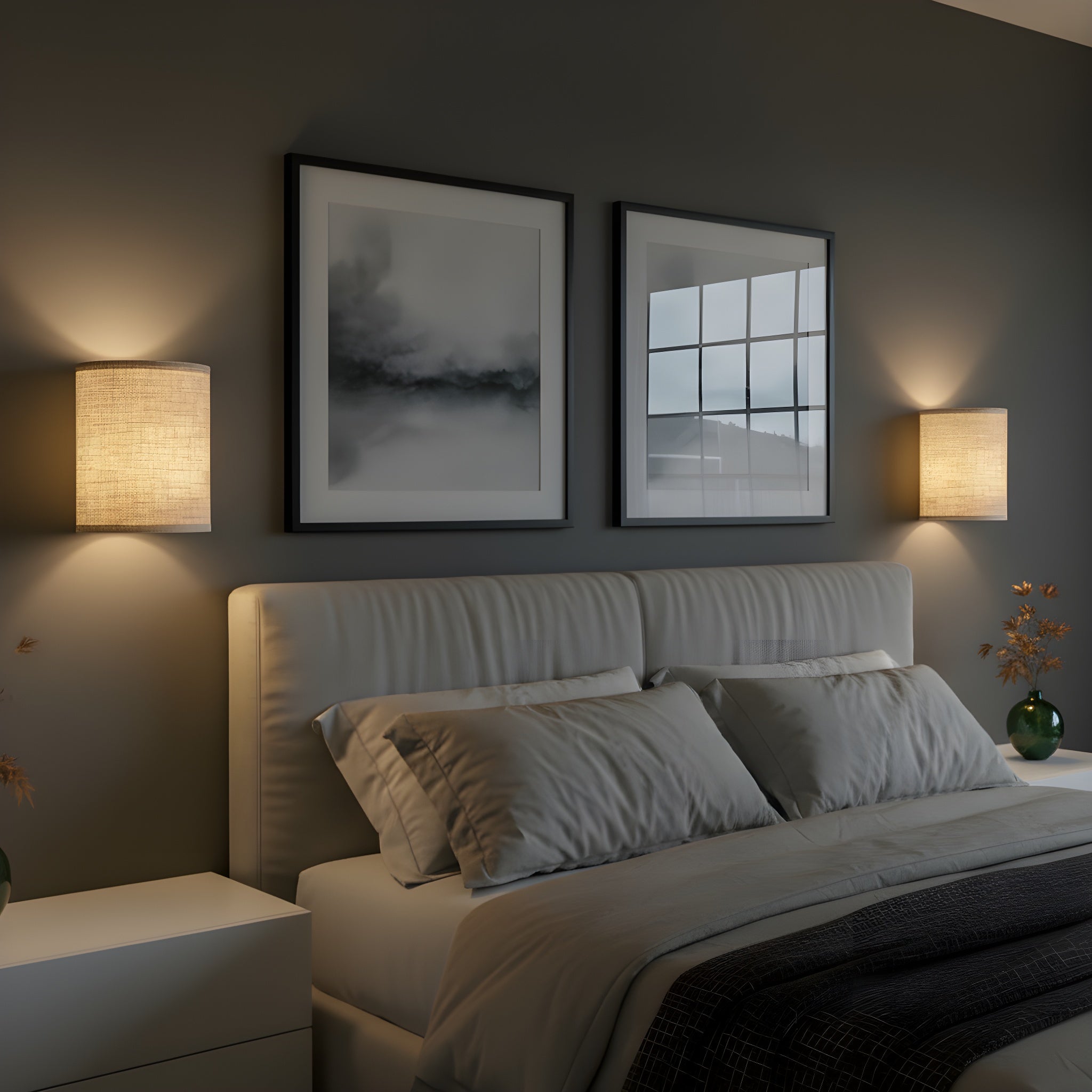 1+1 Free Fabric Wall Scones