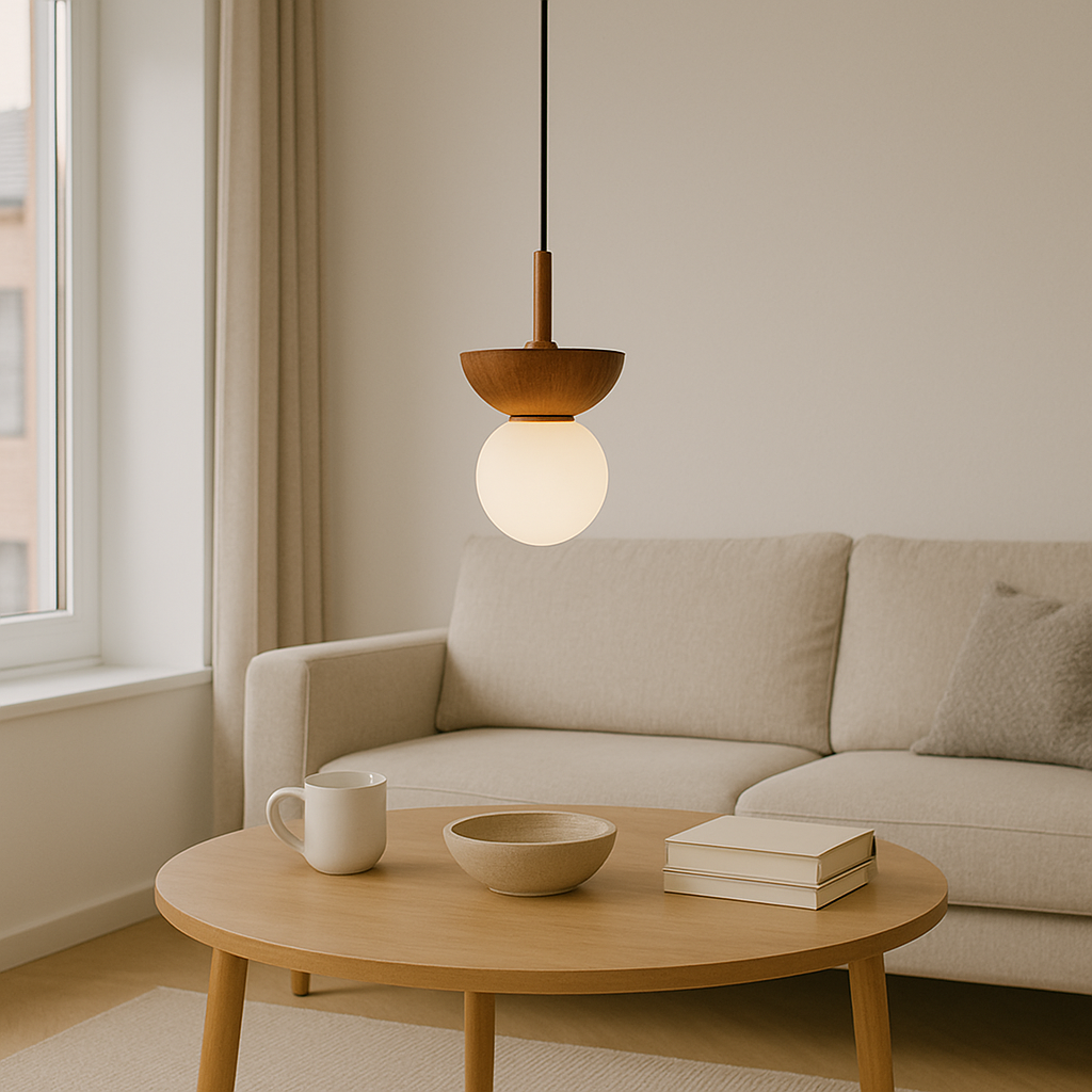 Japandi Wooden Pendant Light
