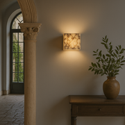 Marmor-kube-væglampe