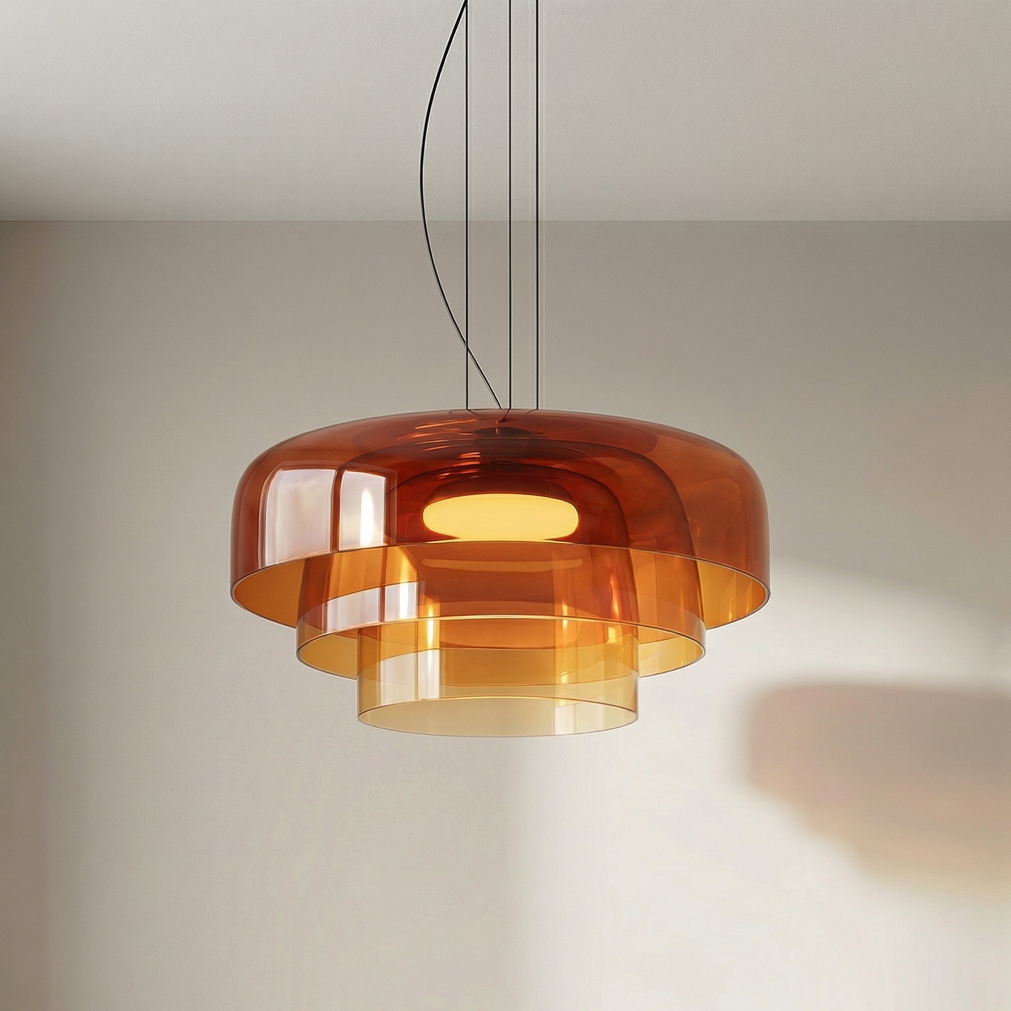 Lampe pendante en verre