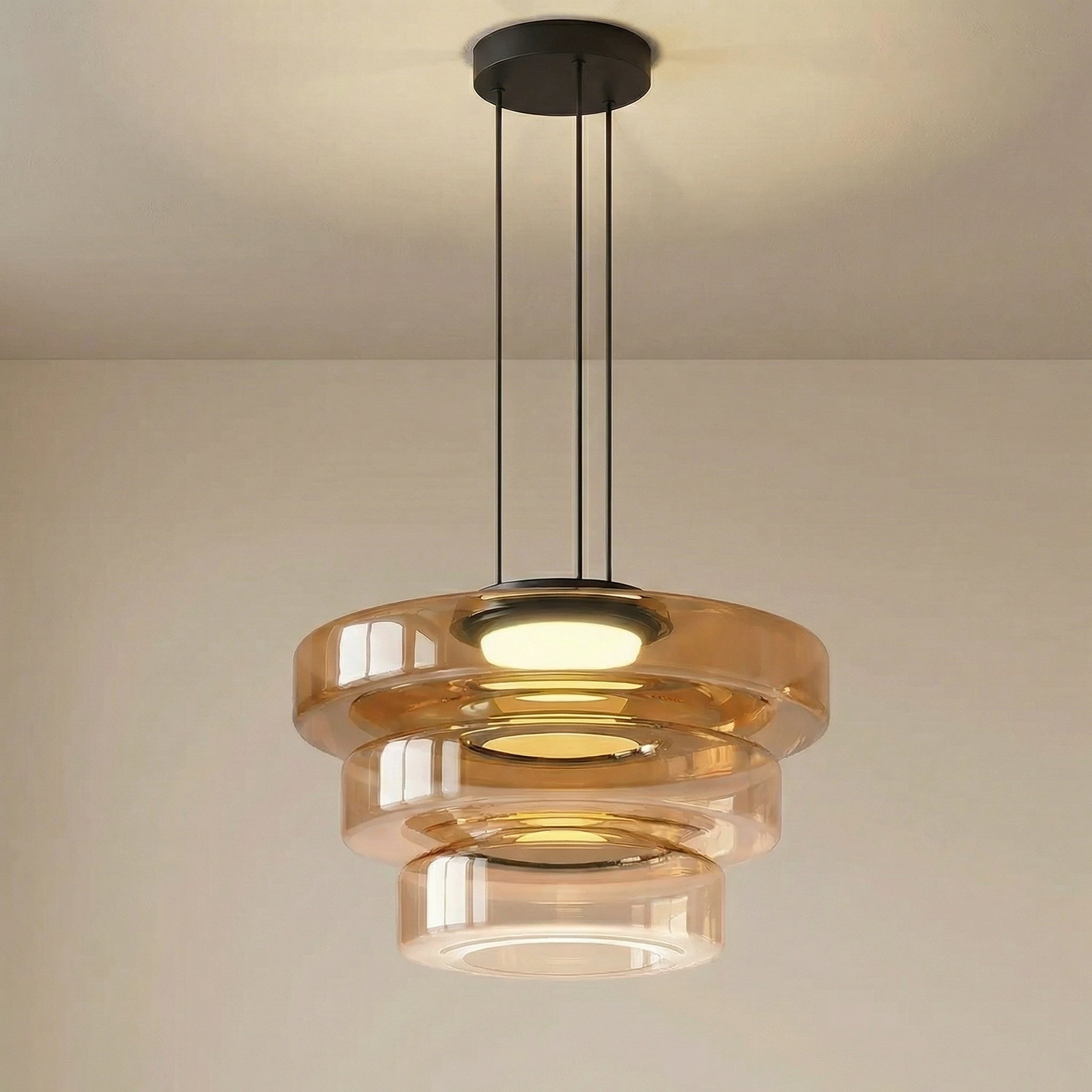 Lampada a sospensione Bauhaus in vetro danese