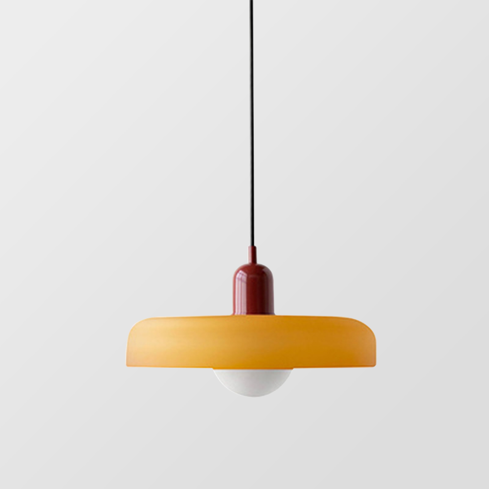 Bauhaus Colored Glass Pendant Light