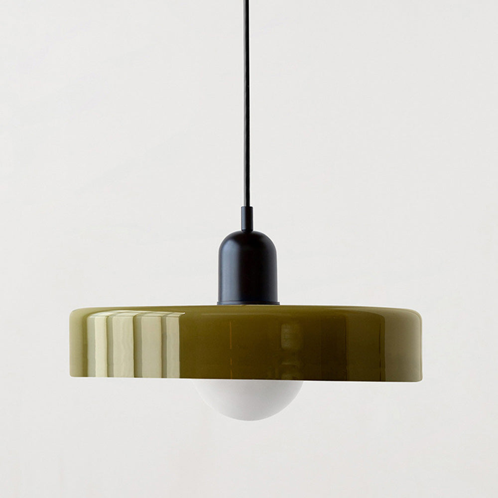 Bauhaus Colored Glass Pendant Light