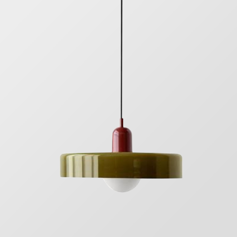 Bauhaus Colored Glass Pendant Light