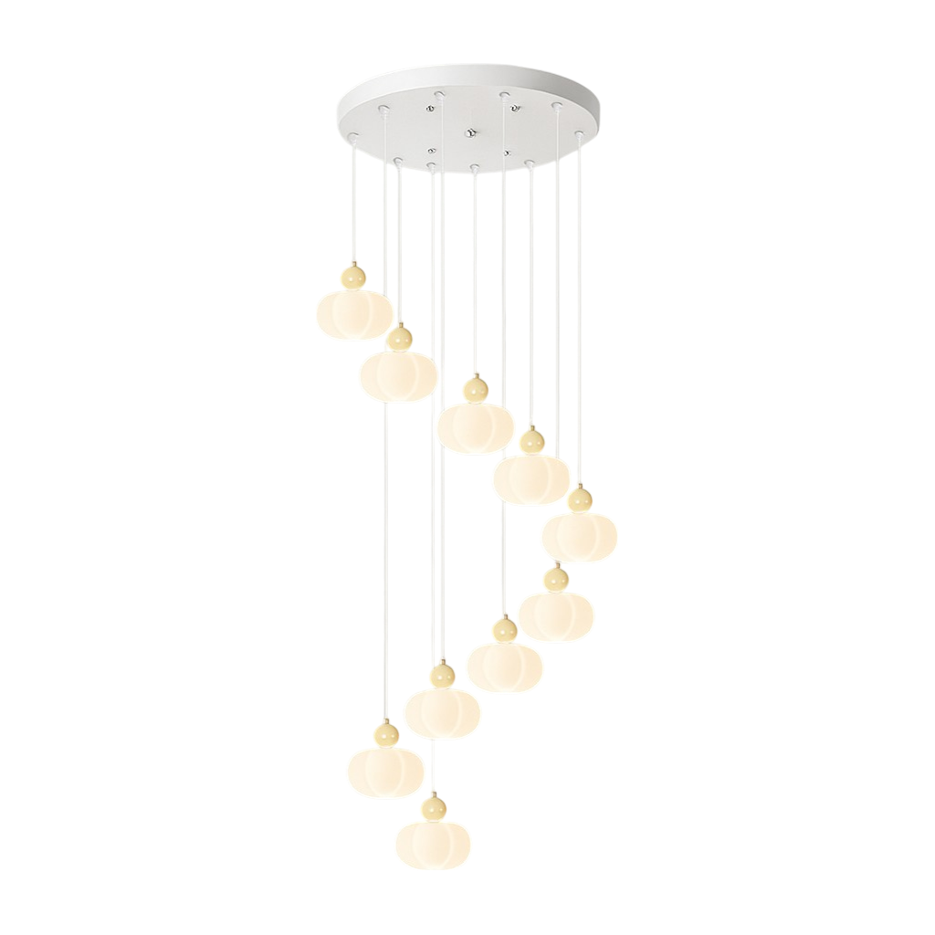 Art Deco Cream Staircase Chandelier