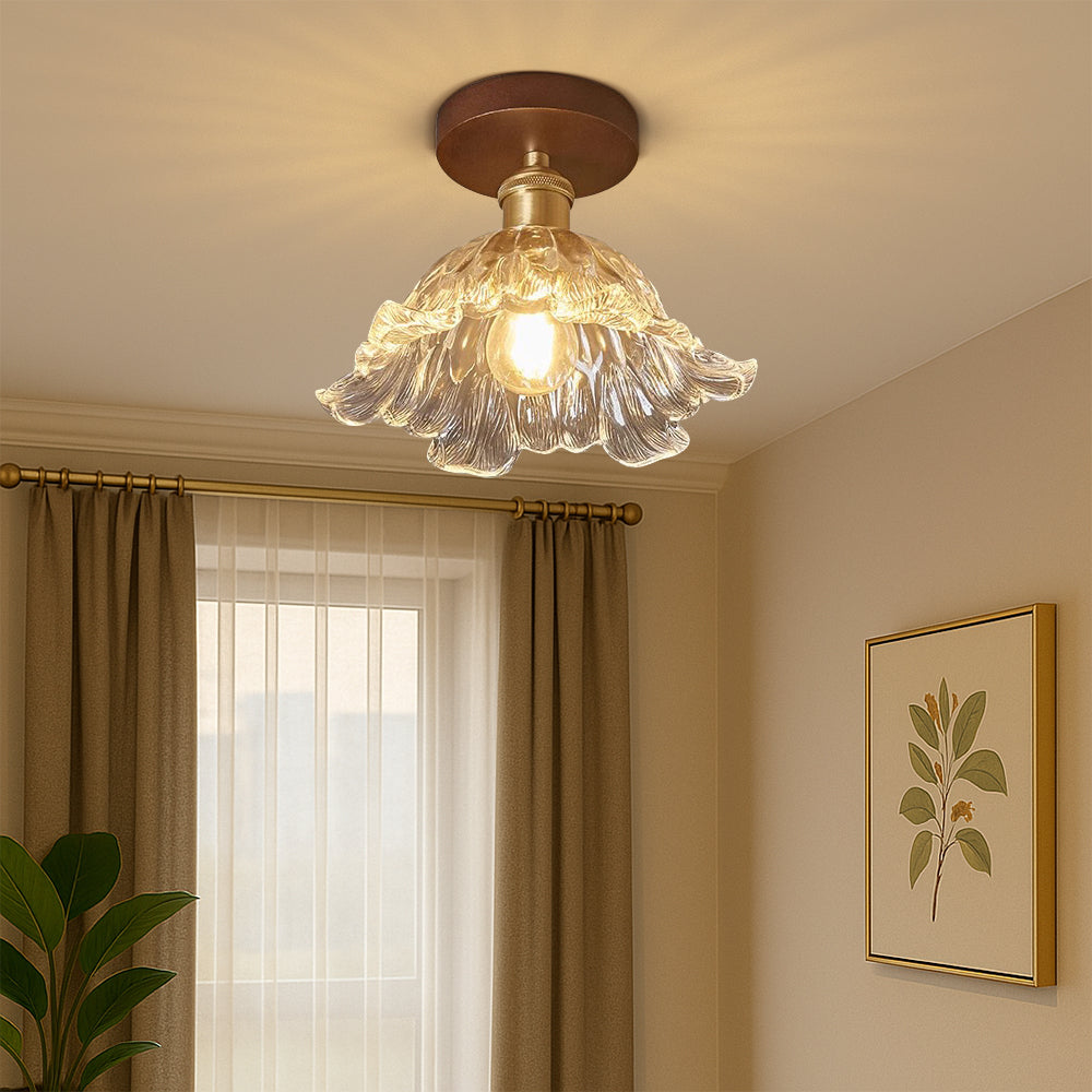 Flower Glass Ceiling Light
