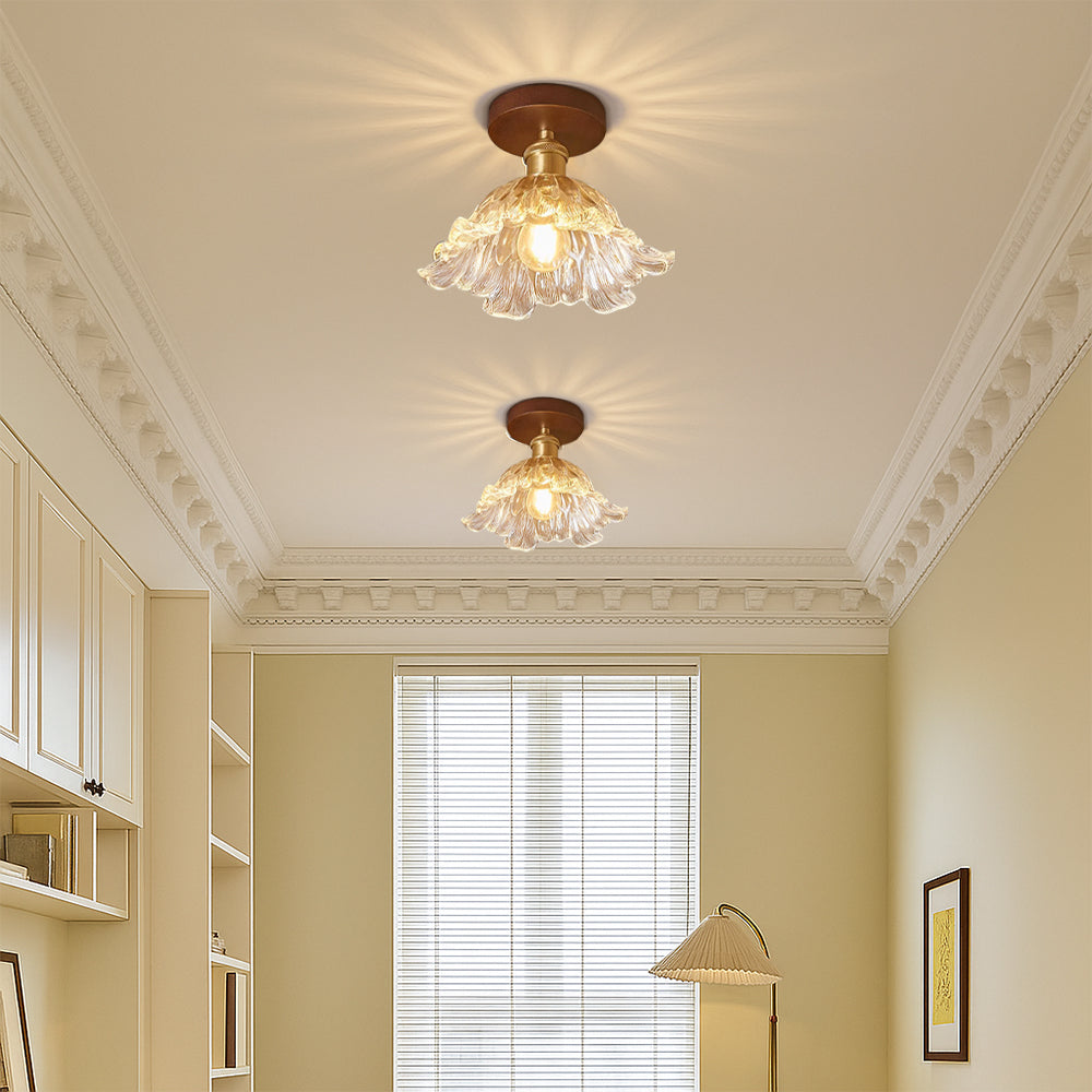 Flower Glass Ceiling Light