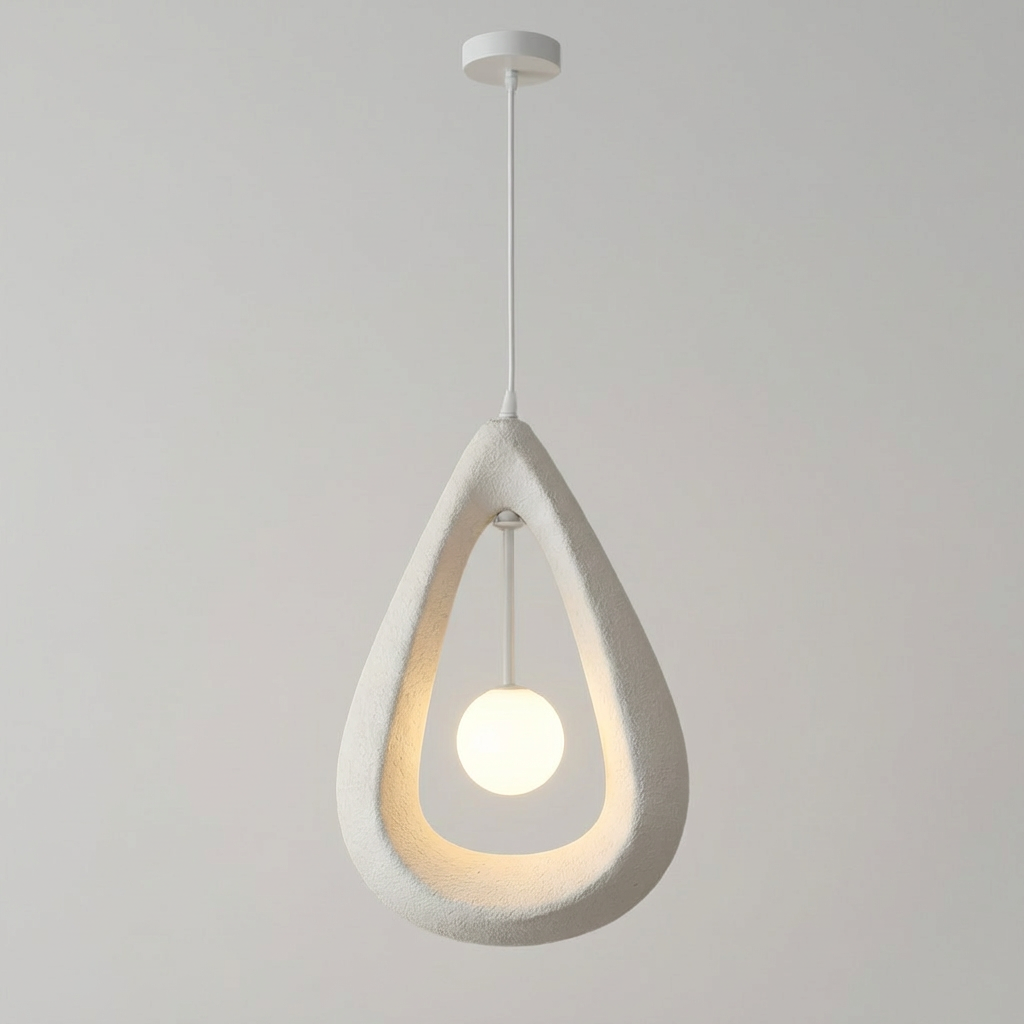 Japandi Oval Pendant Light