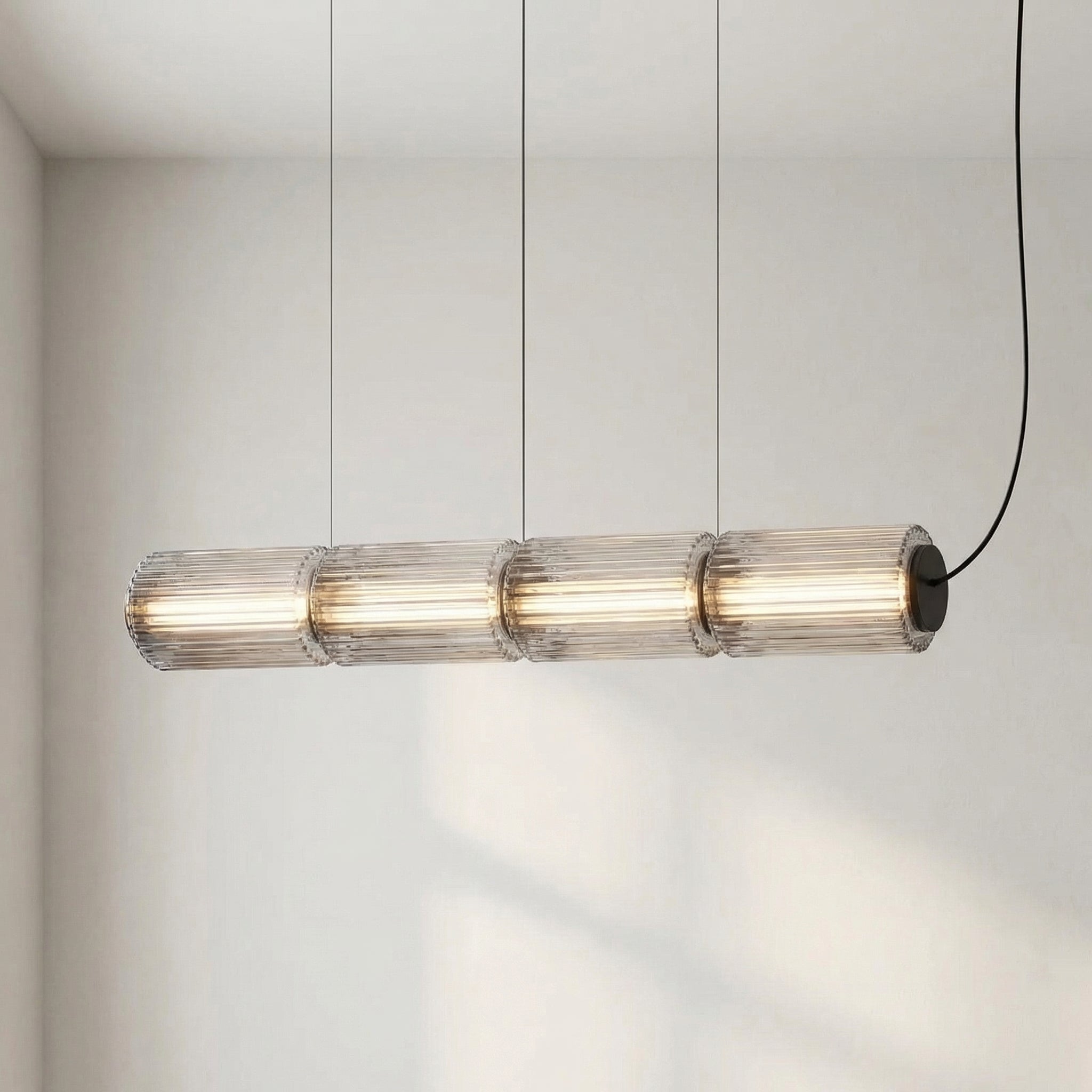 Zylinder Glas Pendelleuchte