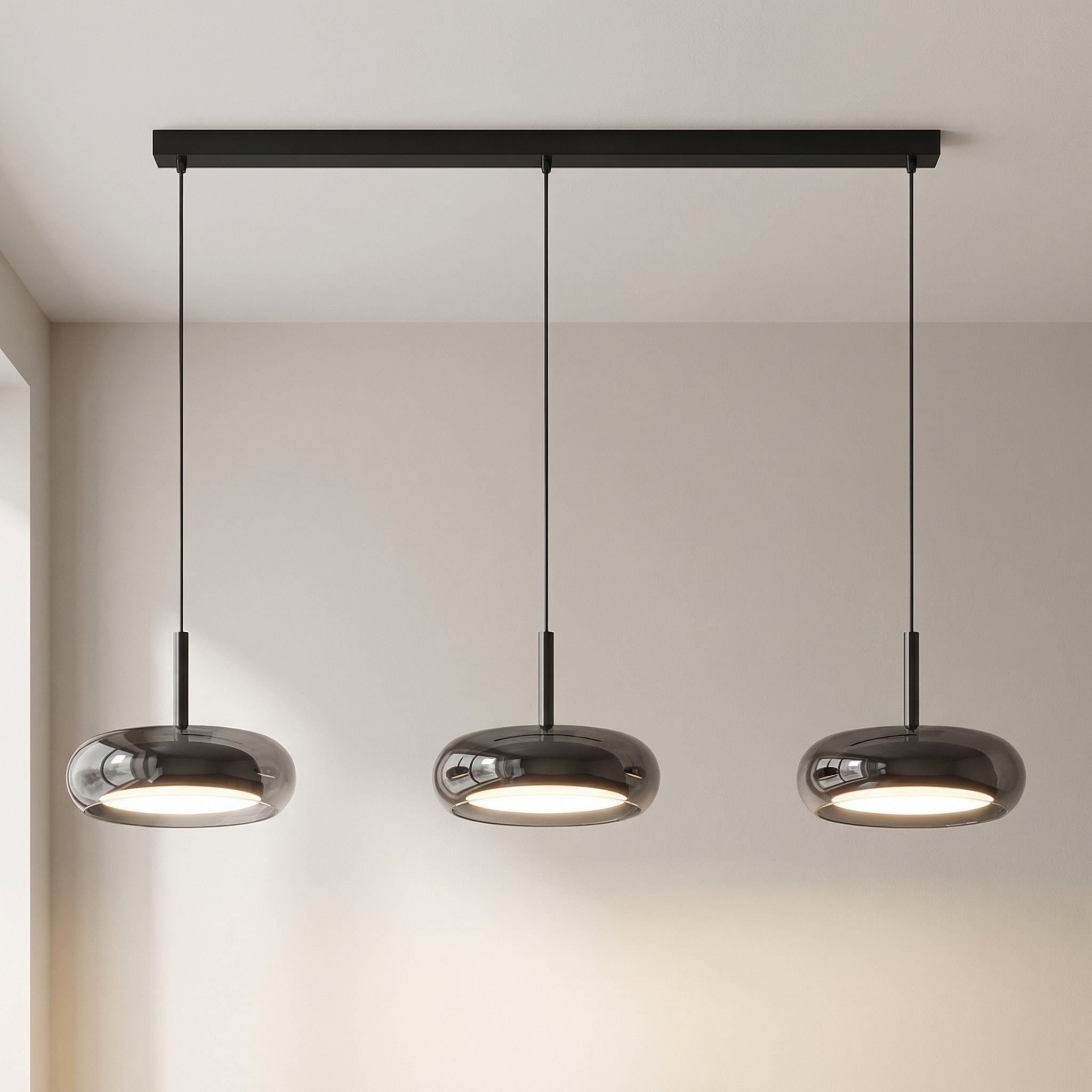 Lampada a sospensione da cucina a 3 teste