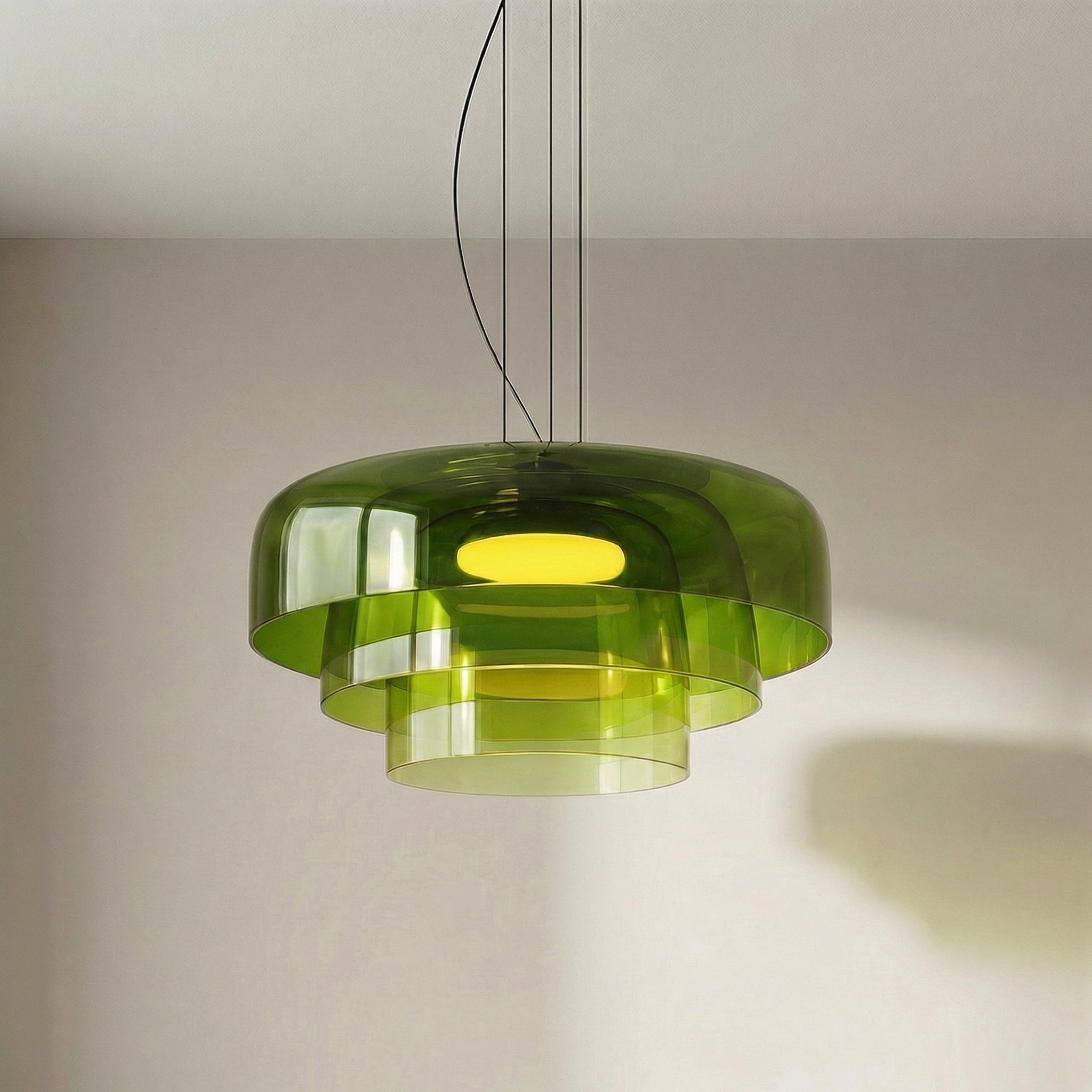Lampe pendante en verre