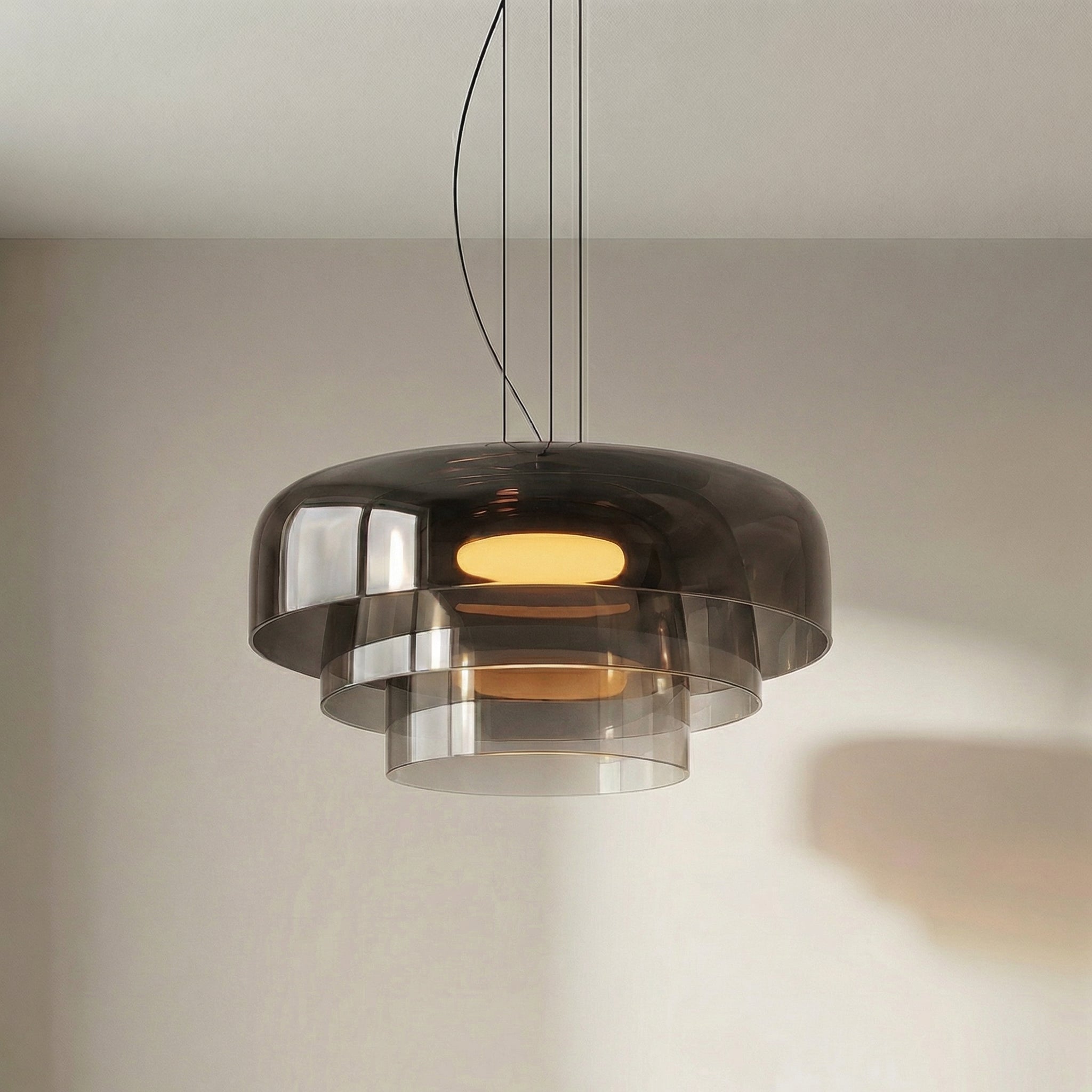 Lampe pendante en verre