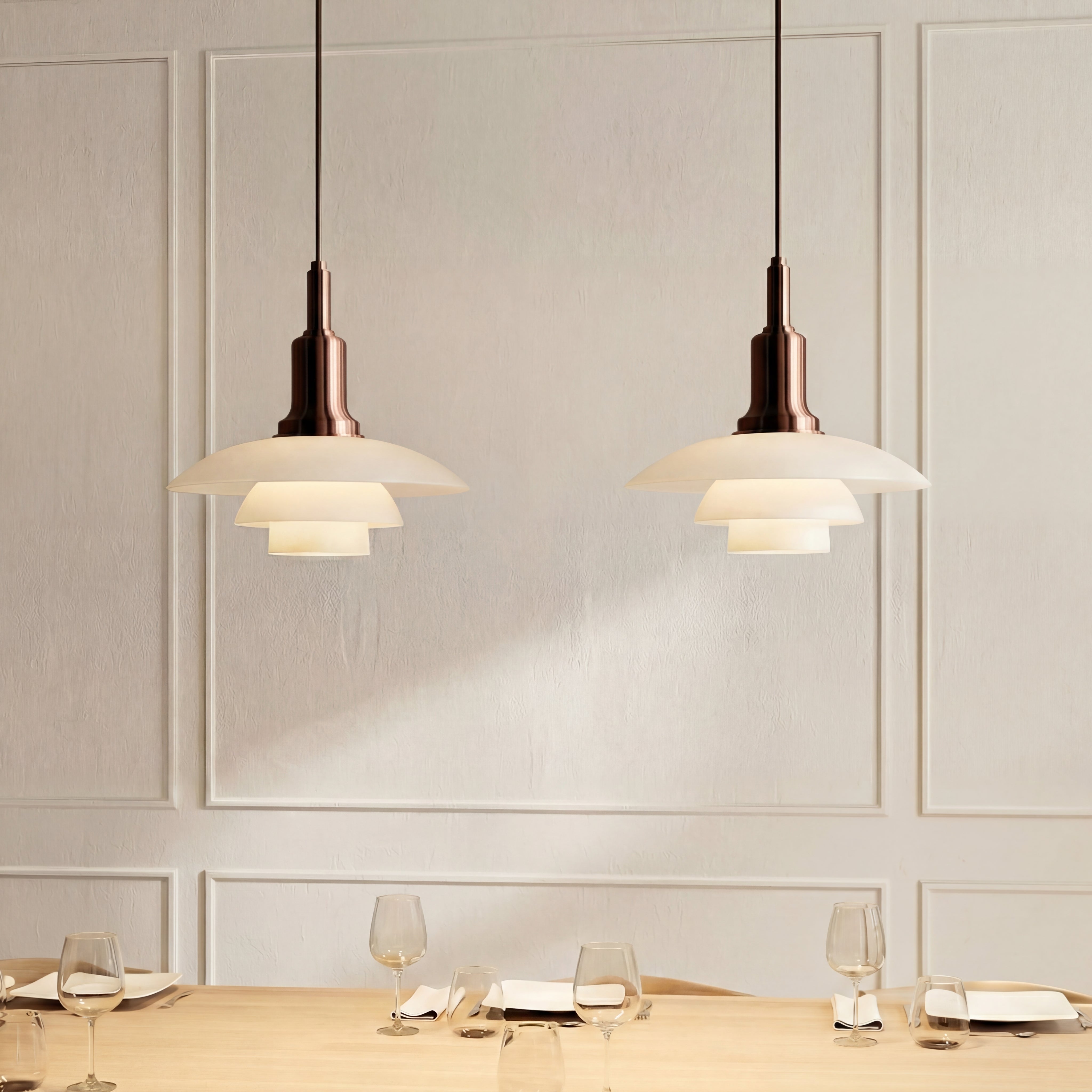 Lampada a sospensione di design danese a 2/3 teste