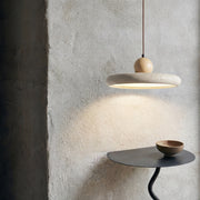 Lámpara colgante de madera de travertino