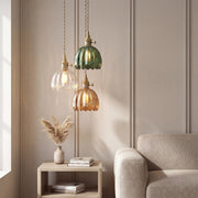 Japansk pendellampe i glas