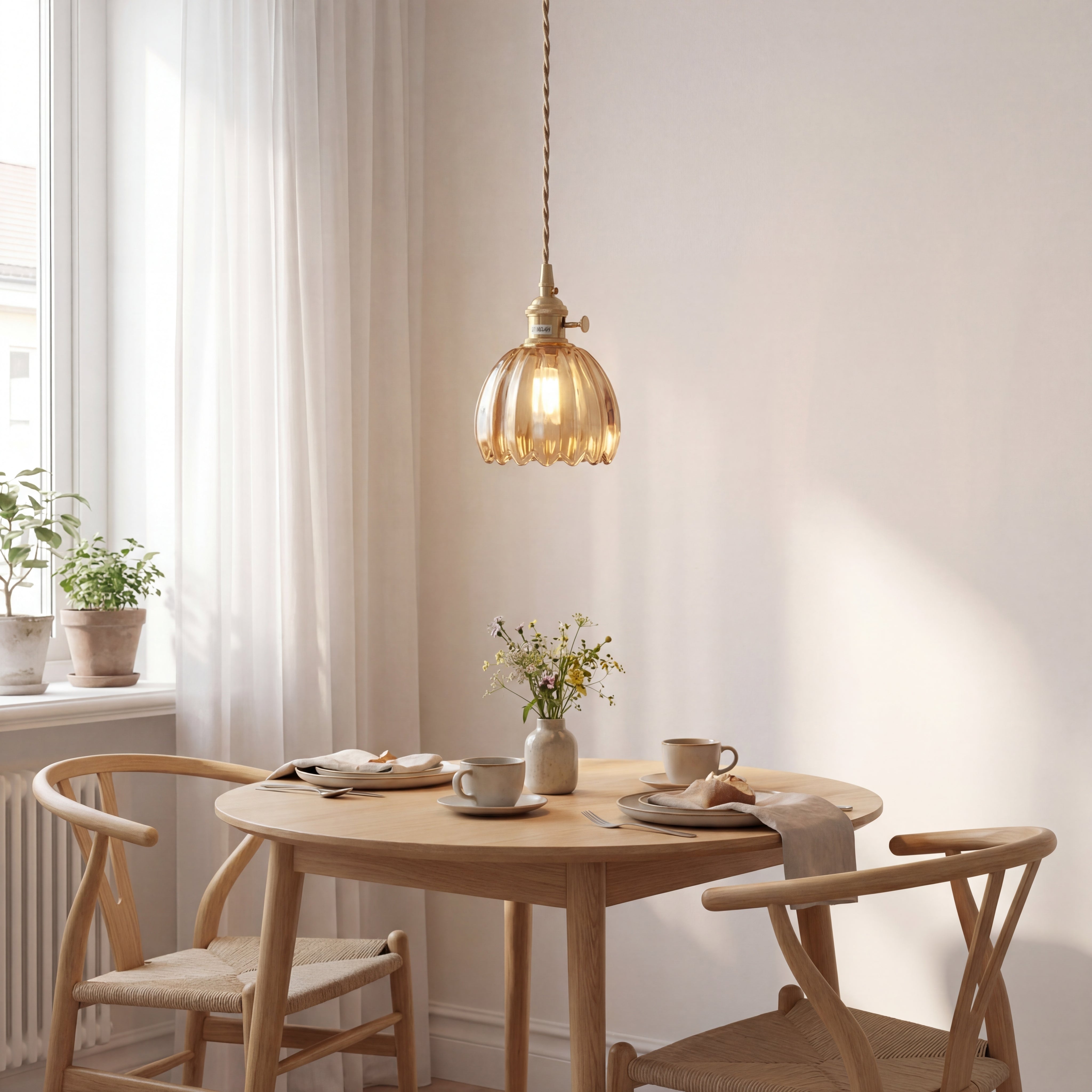 Japansk pendellampe i glas