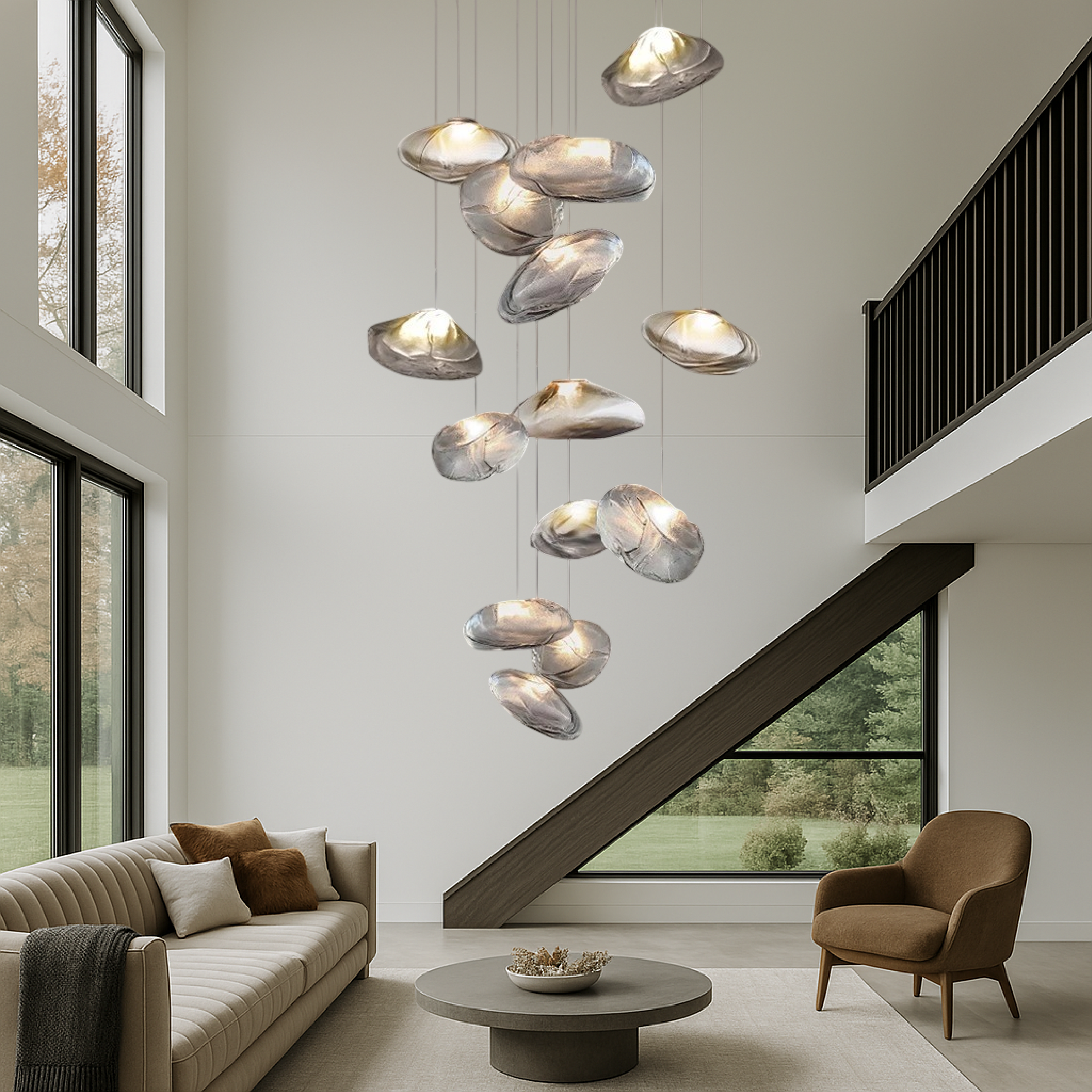 Nordic Glass Villa Chandelier