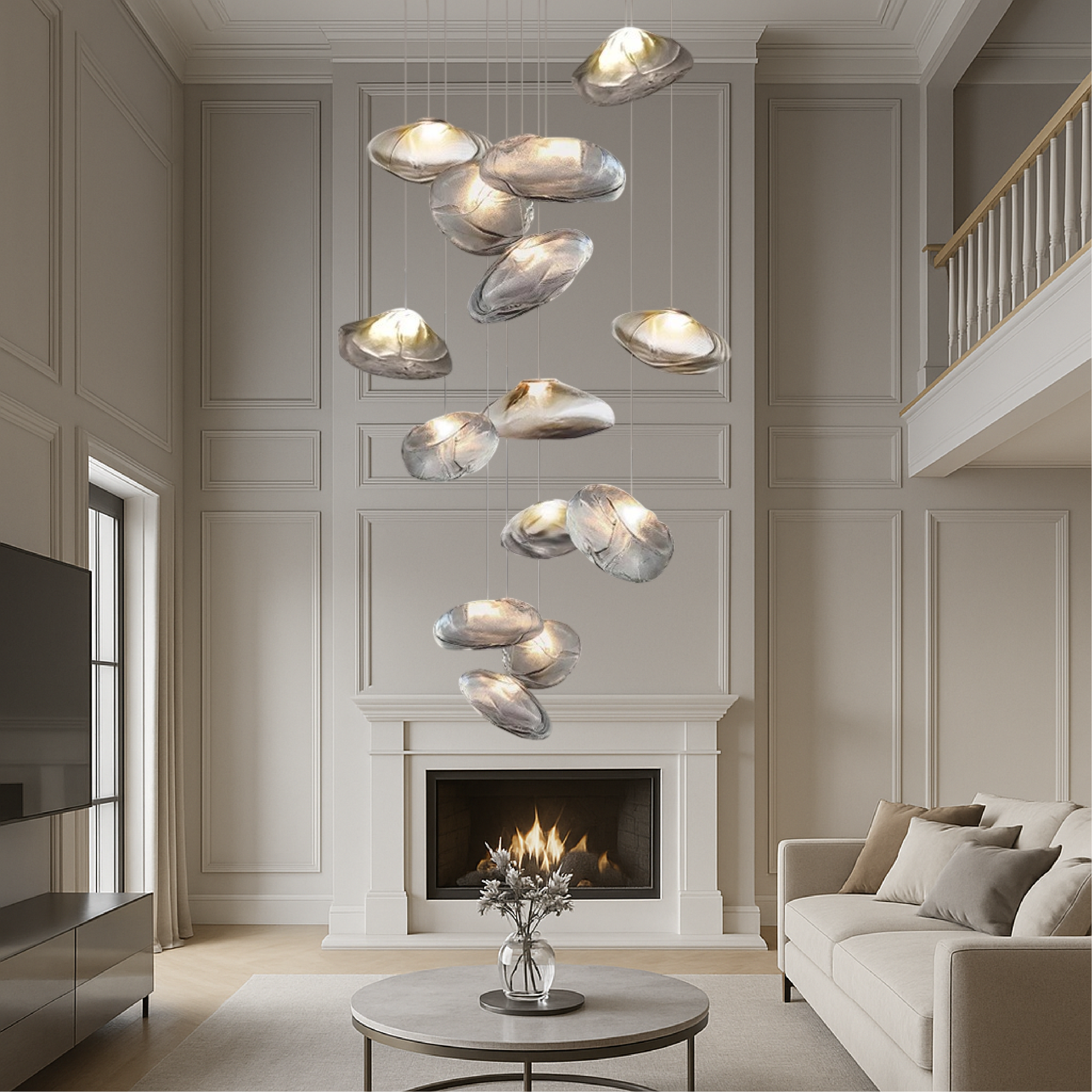 Nordic Glass Villa Chandelier