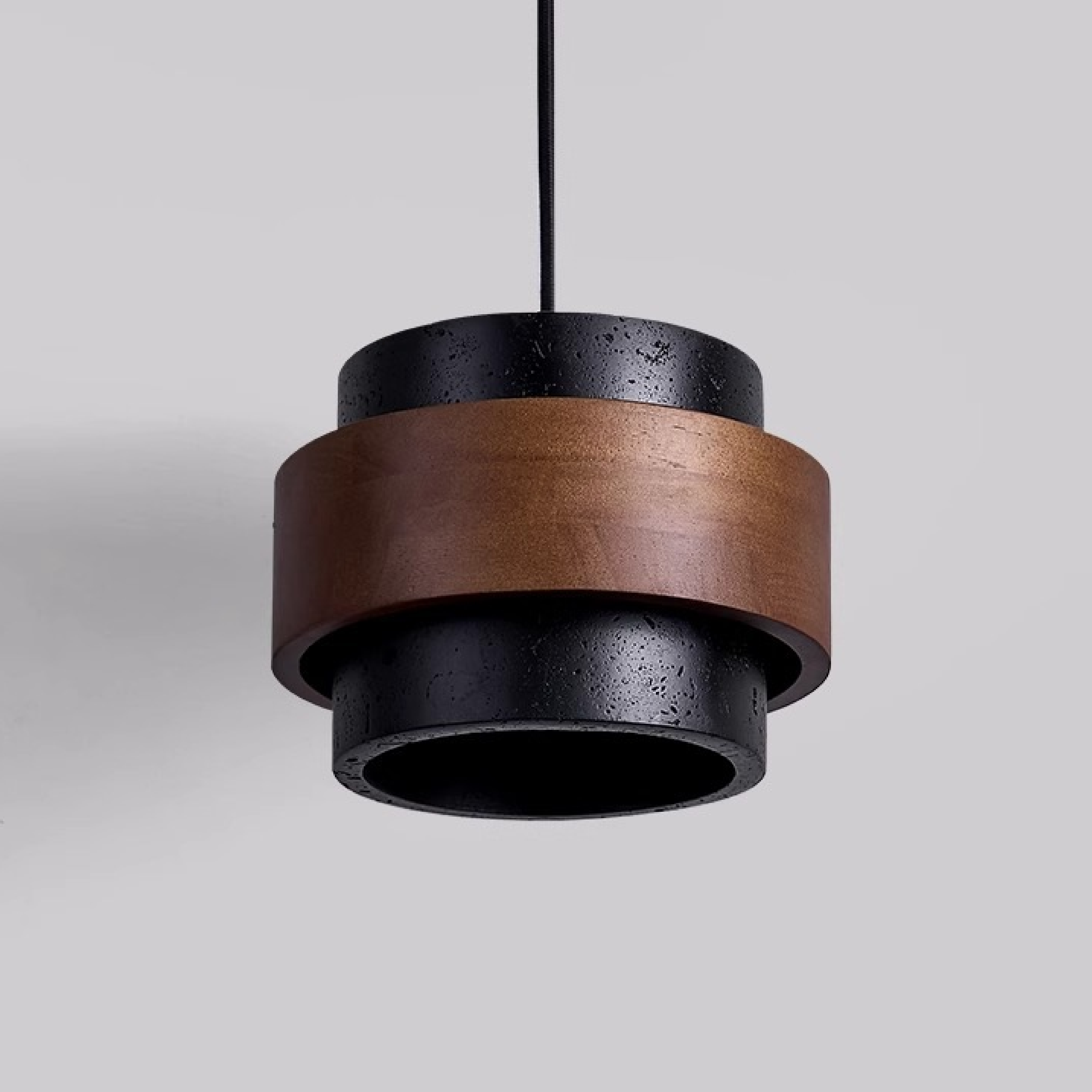 Black Travertine Pendant Light
